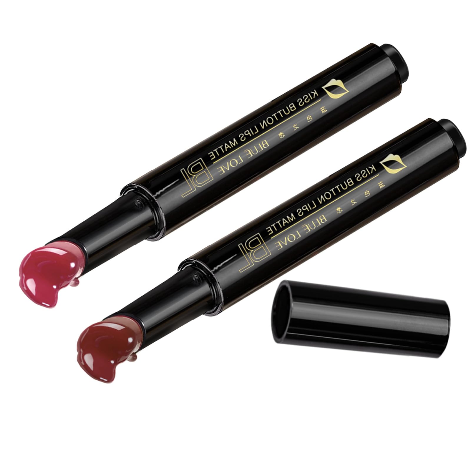 BLUE LOVE 2Pcs Jelly Gloss Lipstick Set, High Shine & Moisturizing Melting Jelly Lip Balm, Long Lasting Plumping Tint Lip Gloss(