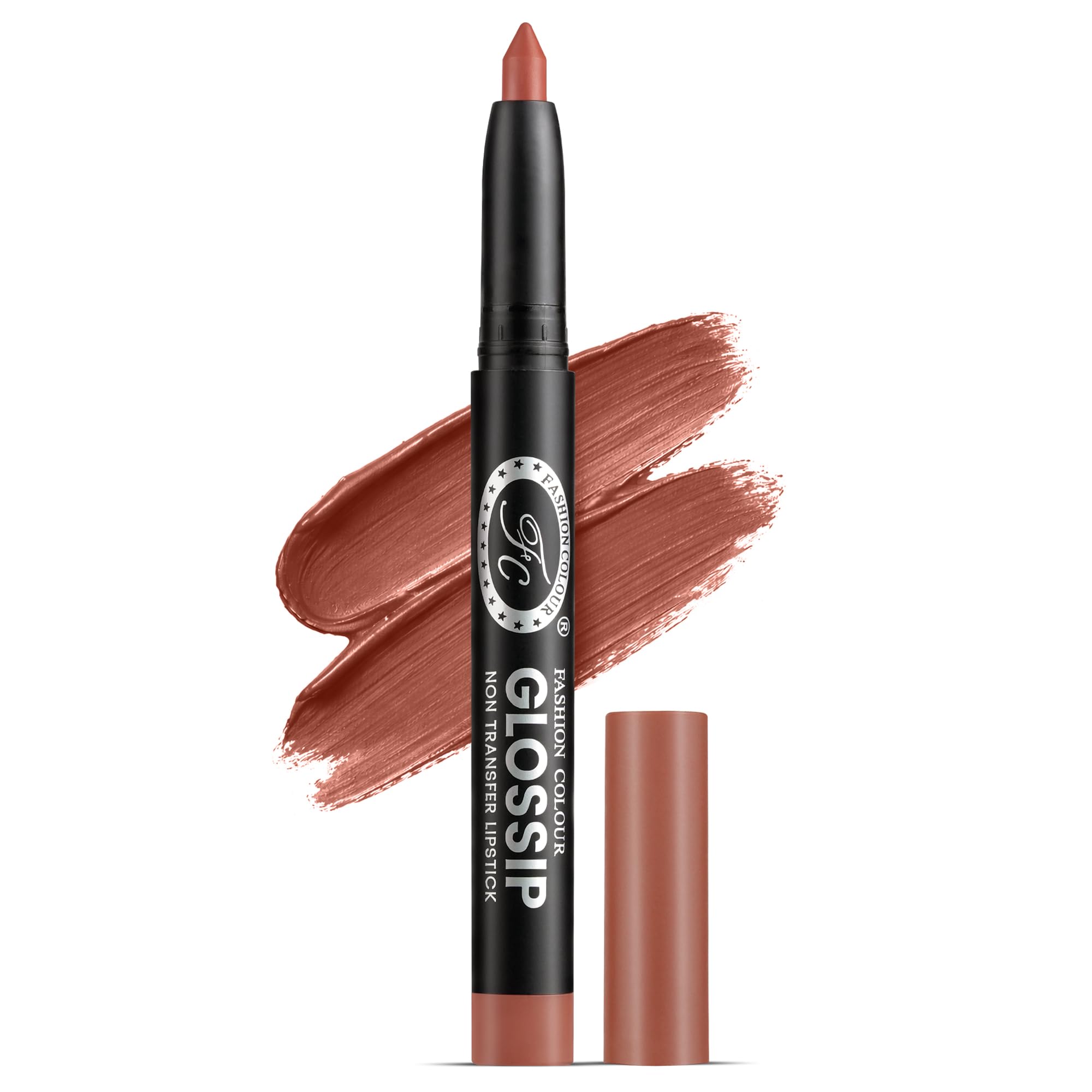 Fashion Colour Glossip NonTransfer Lipstick | LongLasting 12 Hours Stay | Retractable Lip Crayon | One Swipe Application | Ava