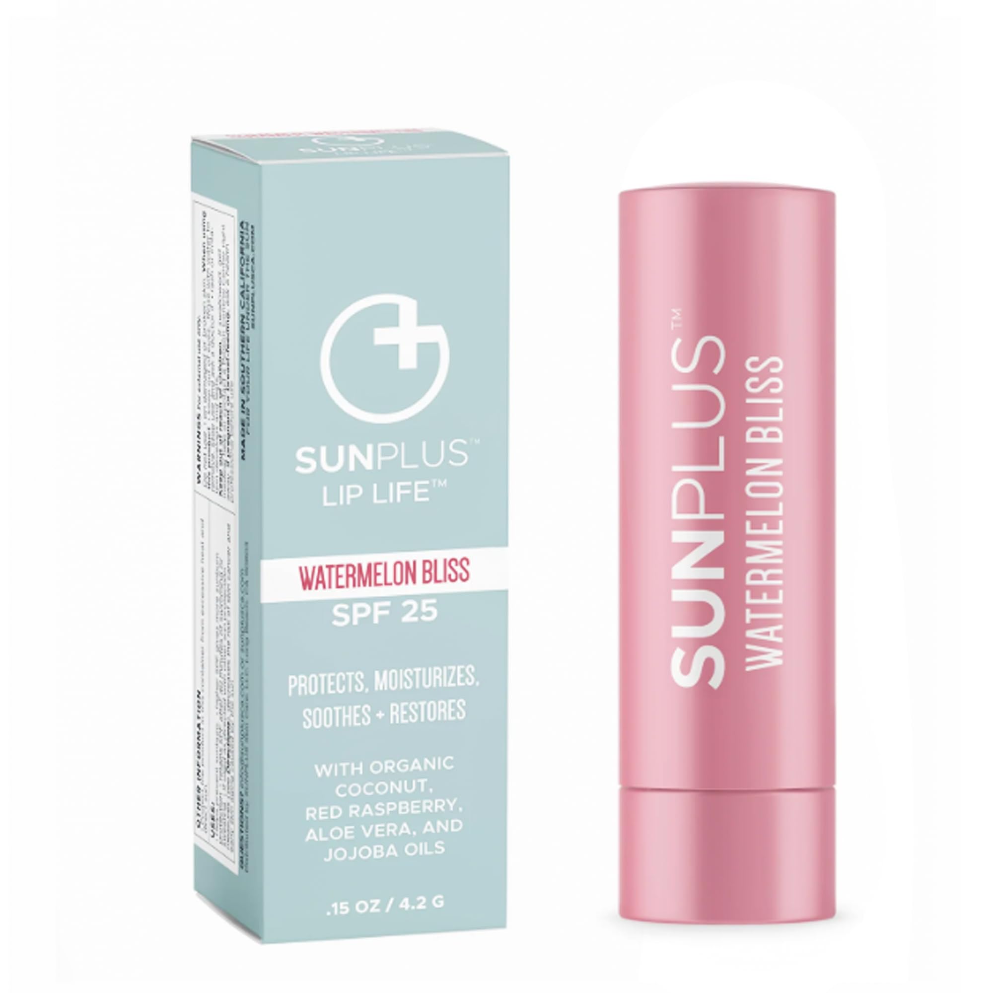 SUNPLUS SPF 25 Lip Balm, Hydrating Sun Protection for Lips, Watermelon Bliss