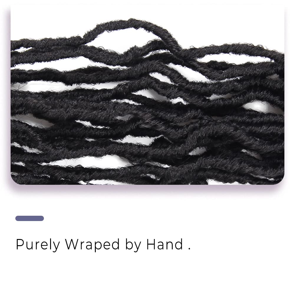 Niseyo 10 Inch Soft Locs Short Pre-looped New Faux Locs Crochet Hair 6 Packs (10 Inch, 2#/Off Black)