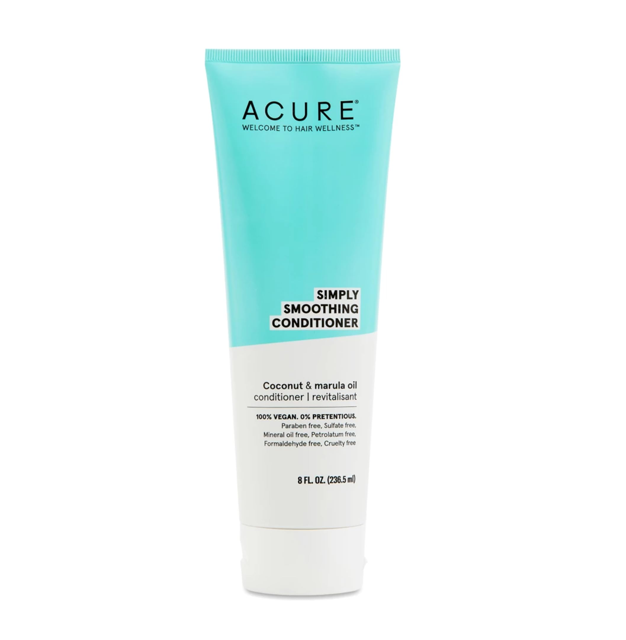 Acure Simply Smoothing Conditioner - & Marula Oil | 100% Vegan | Performance Driven Hair Care | Smooths & Reduces Frizz | White/