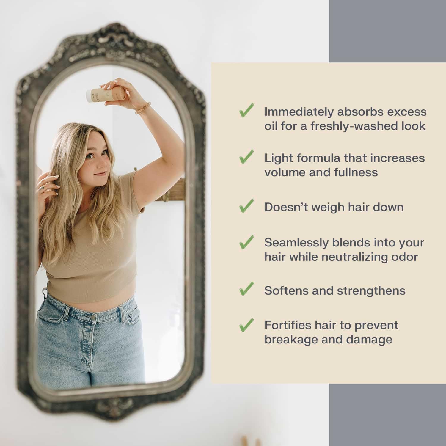 The Earthling Co. Dry Shampoo - Non Aerosol Volumizing Powder For Oil - Natural, Organic Ingredients For Brown And Black Hair -