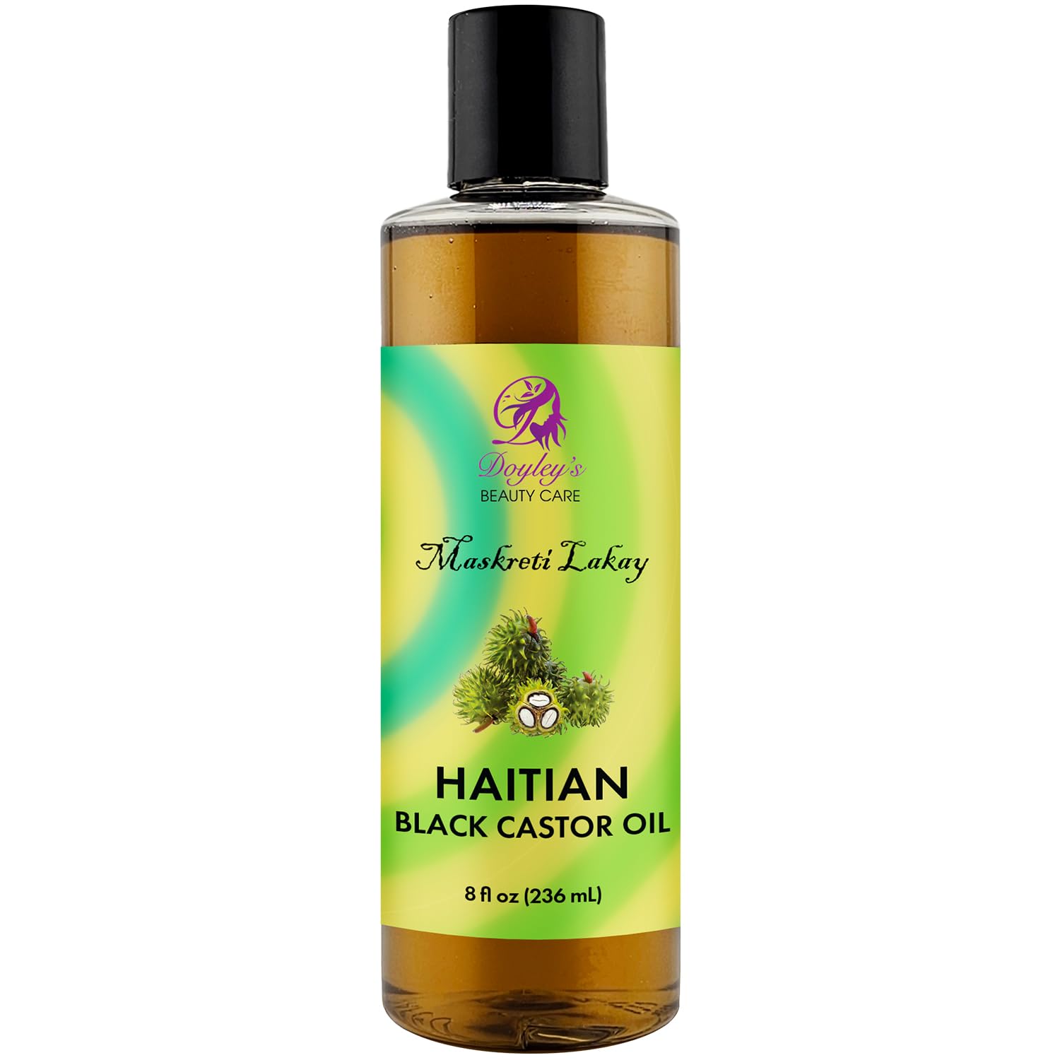 Doyleys Haitian Black Castor Oil 8oz | Pure, Hexane FREE | Hair and Skin
