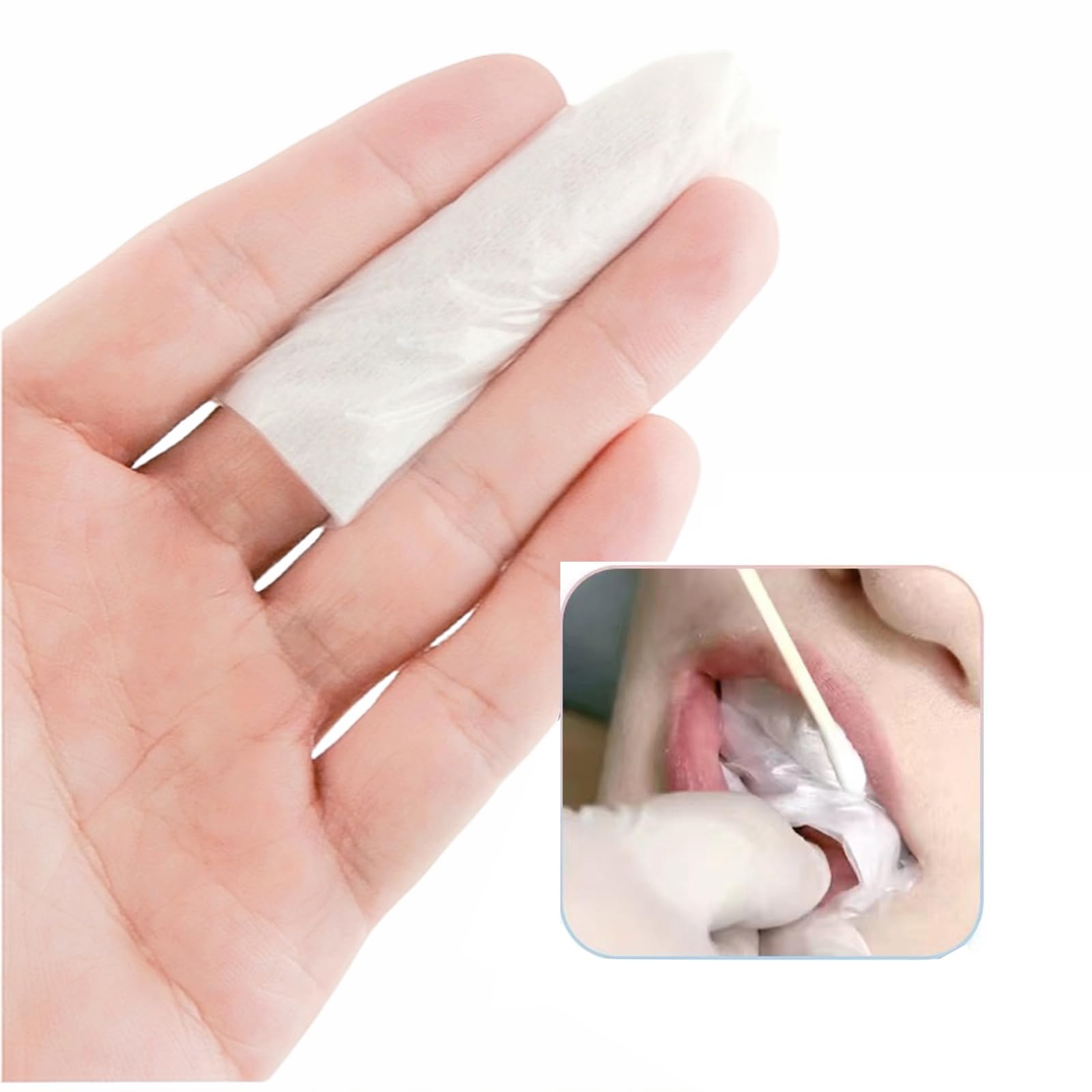 60 Count Lip Tattooing Oral Isolation Pads, LintLess Moisture Absorption Cotton Pads for Professional Cosmetic Makeup, Clear St