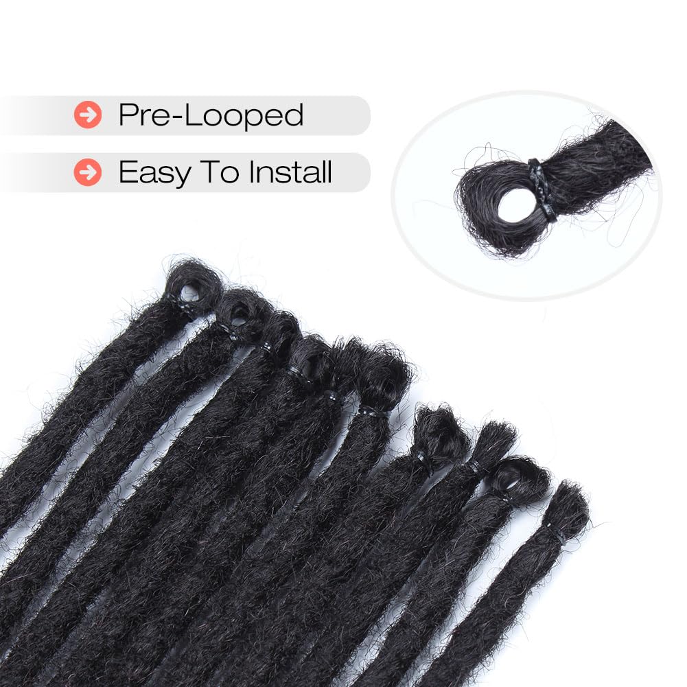 Kraler 24 inch 40 Strands Thick Dreadlock Extensions, SE Mint Green Crochet Dreadls Extensions of Synthetic Hair 1cm Width Hip H