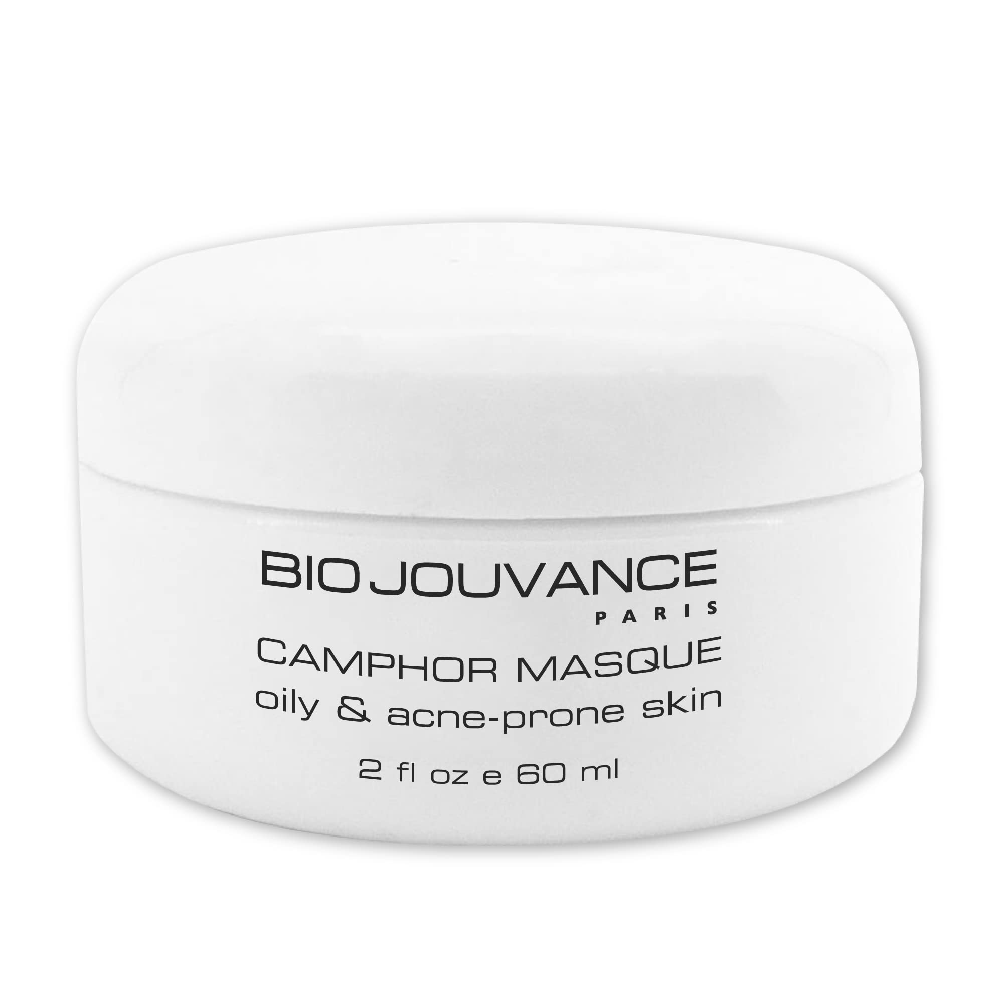 BIO JOUVANCE PARIS - Camphor Mask 2oz / 60ml - For Normal/Oily/Acne-Prone Skin | Eliminate Acne Breakouts | Minimizes Large Pore