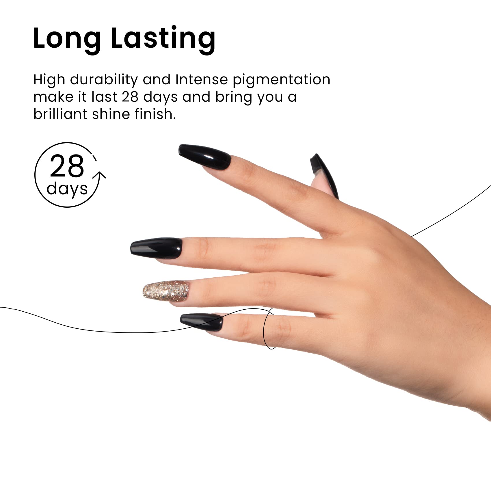Maychao 15Ml Gel Nail Polish 1Pc Black Nail Polish Soak Off Uv Led Nail Gel Polish Nail Art Starter Manicure Salon Diy At Home,