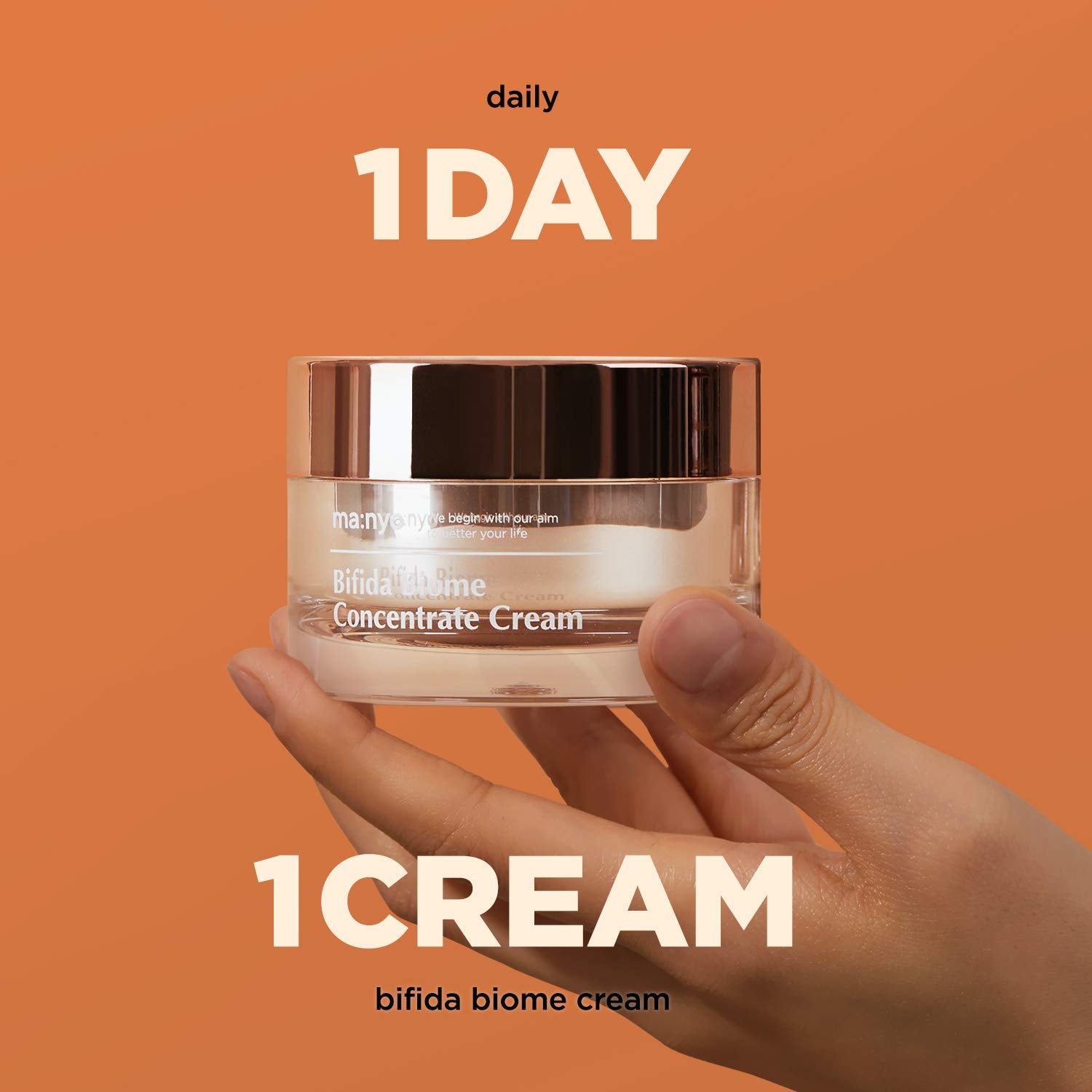 Ma:Nyo Bifida Biome Concentrate Cream Facial Moisturizing Cream With Hyaluronic Acid, Ceramide, For Women Skin Care, Natural Kor