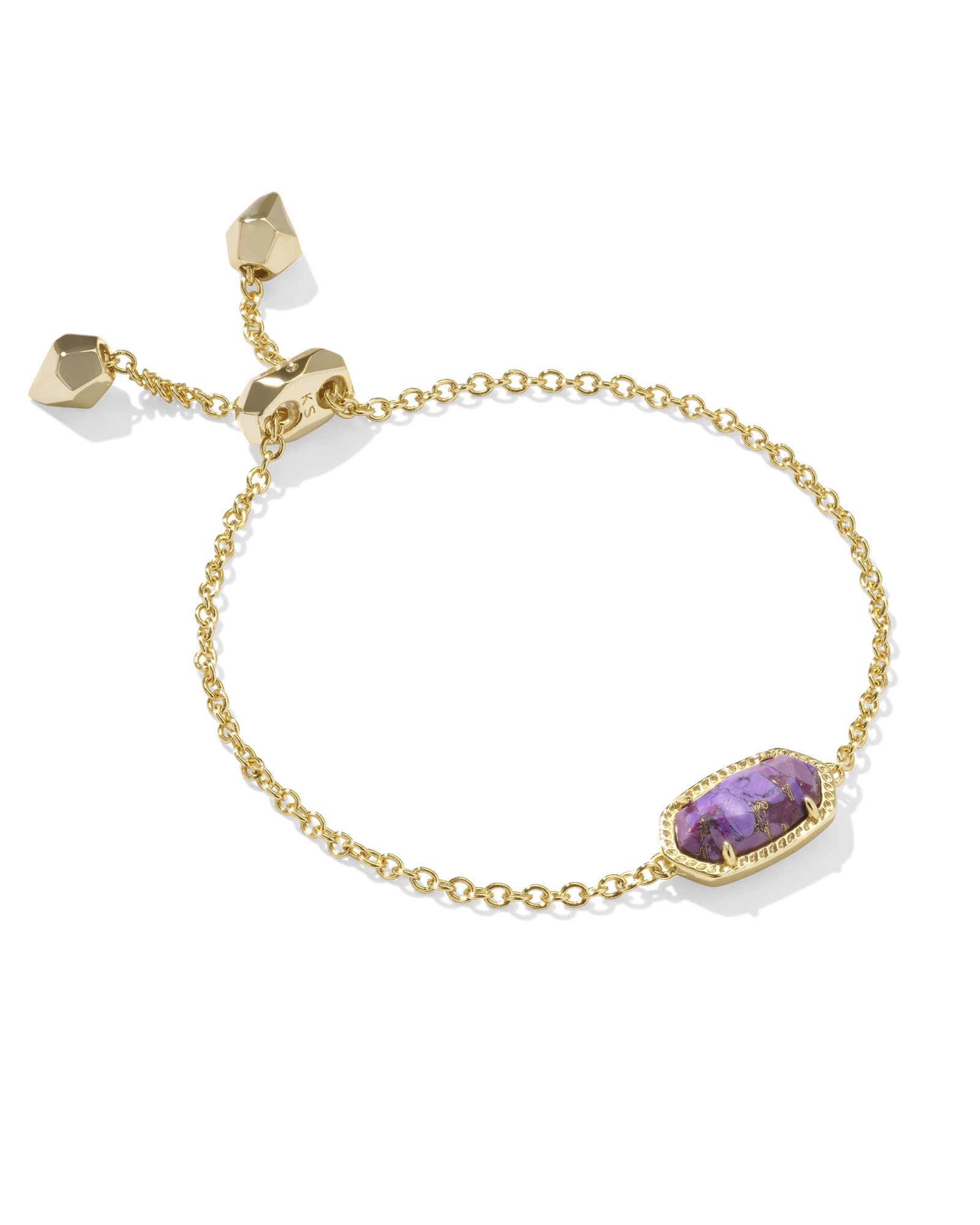 Kendra Scott Elaina Bracelet in 14k Gold-Plated Brass, Violet Magnesite, Fashion Jewelry for Women