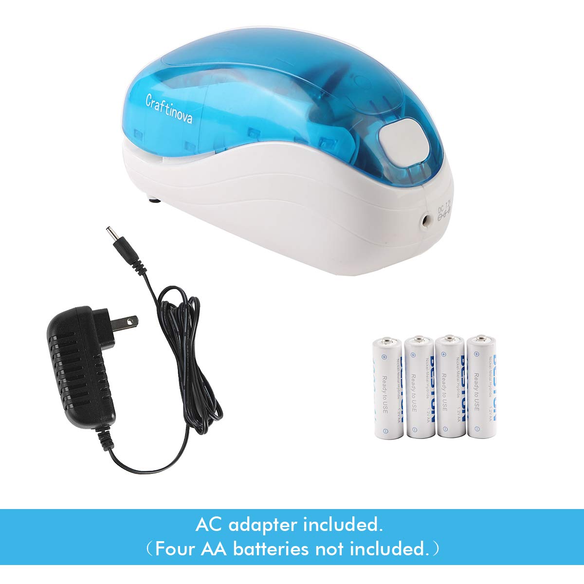 Craftinova Electric Stapler,Including 2000 Staples And 1 Adapters,Suitable For Palm Size And High Comfort,25 Sheet Capacity, Ac