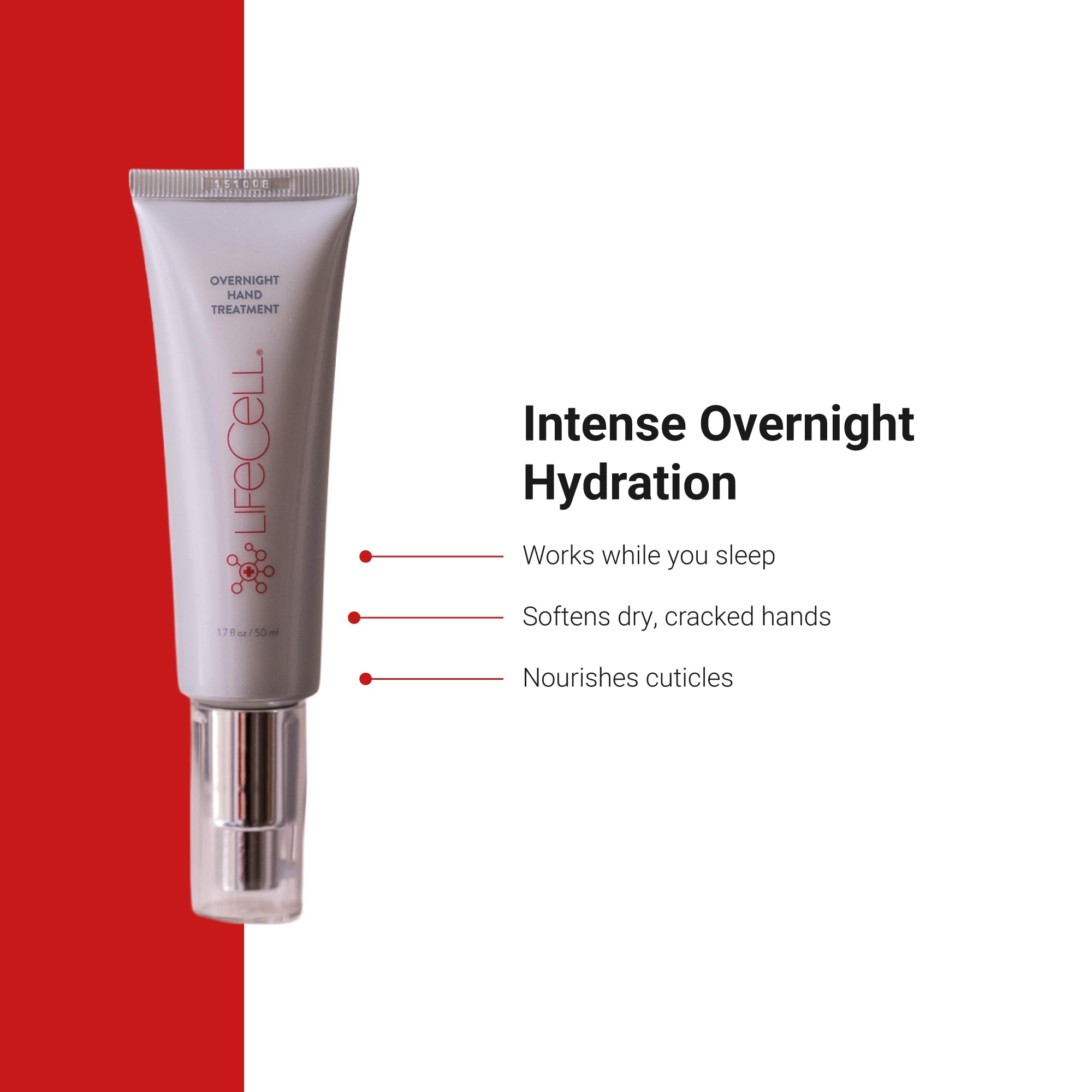 LifeCell Retinol + Vitamin C Overnight Hand Treatment - Anti-Aging Hand Cream for Dark Spots, Wrinkles & Dry Skin - Moisturizing
