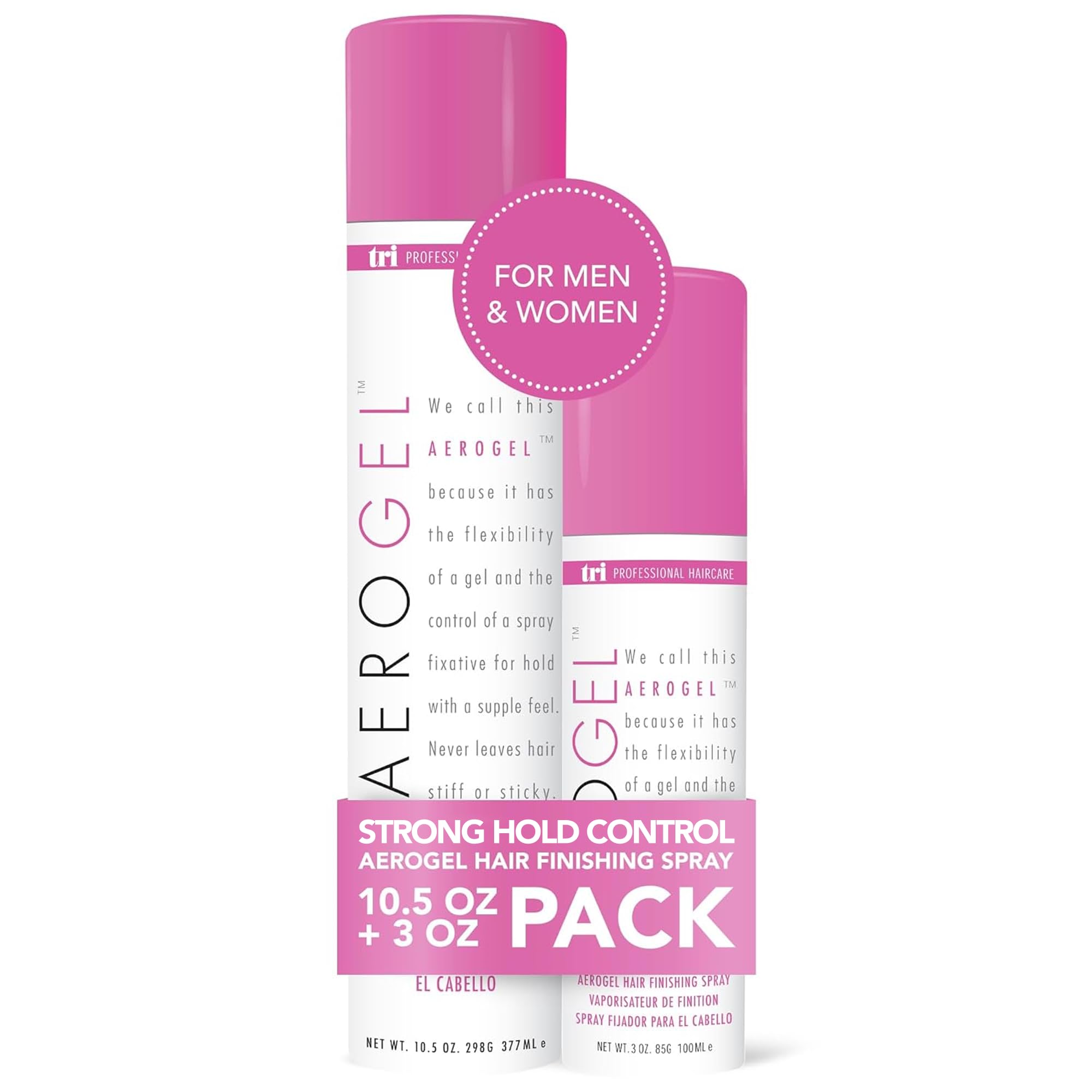 TRI Design Aerogel Hairspray - Hair Styling Gel Plus Texture Spray for Men & Women, Combining Flexibility & Control for Strong H