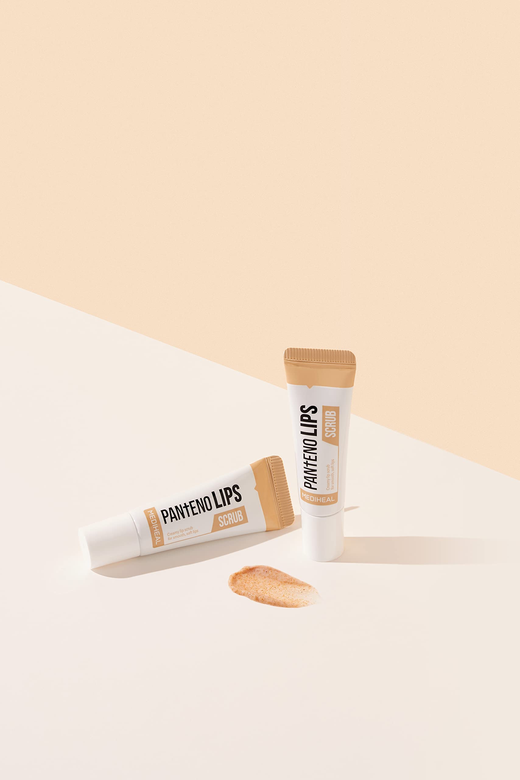 Mediheal Pantenolips Lip Scrub 2 Pack Removes Rough Dead Skin Cells Moist Dry Lips, Panthenol Micro Walnut Shell Powder