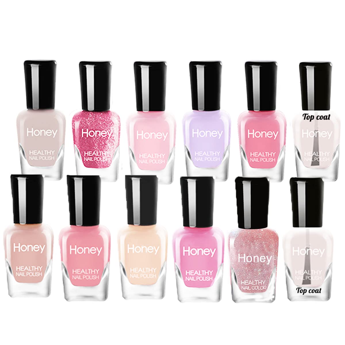 Tophany Non Toxic Nail Polish Set, Easy Peel Off Fast Dry Nail Polish Set For Pack, Eco Friendly & Organic Water Based Nail Poli