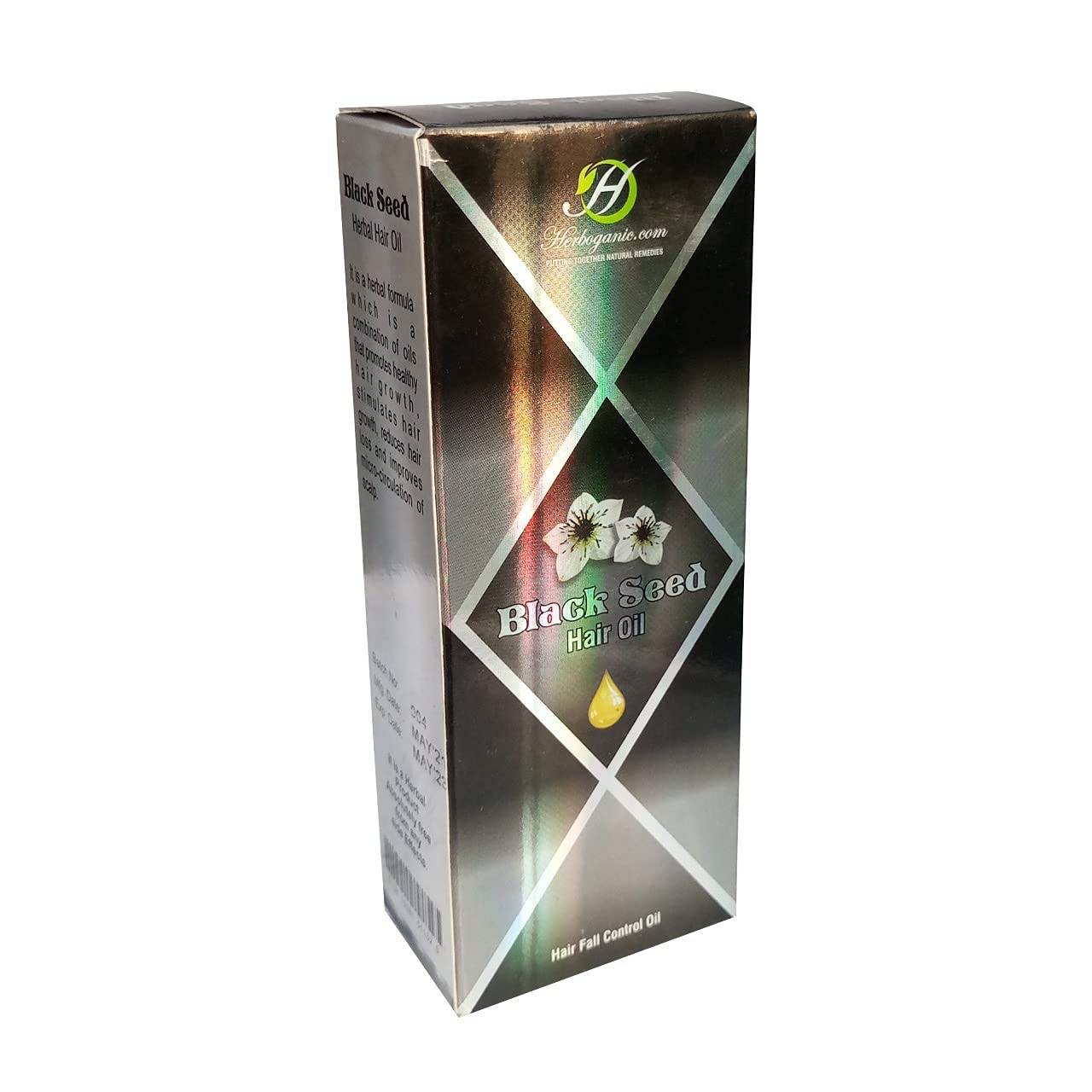HERBOGANIC Black Seed Herbal Hair Oil | For Healthy, Stimulated Hair Growth | Reduces Hair Loss | Improve Scalp Circulation | 5