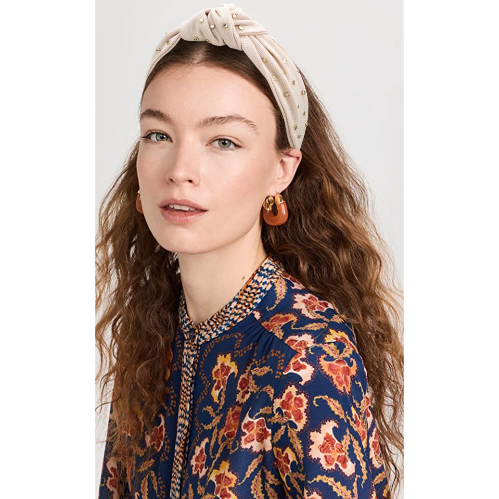 Atoden Rhinestone Knotted Headbands For Women - 2Pcs Beaded Crystal Jeweled Top Knot Hair Embellished Accessories, Black