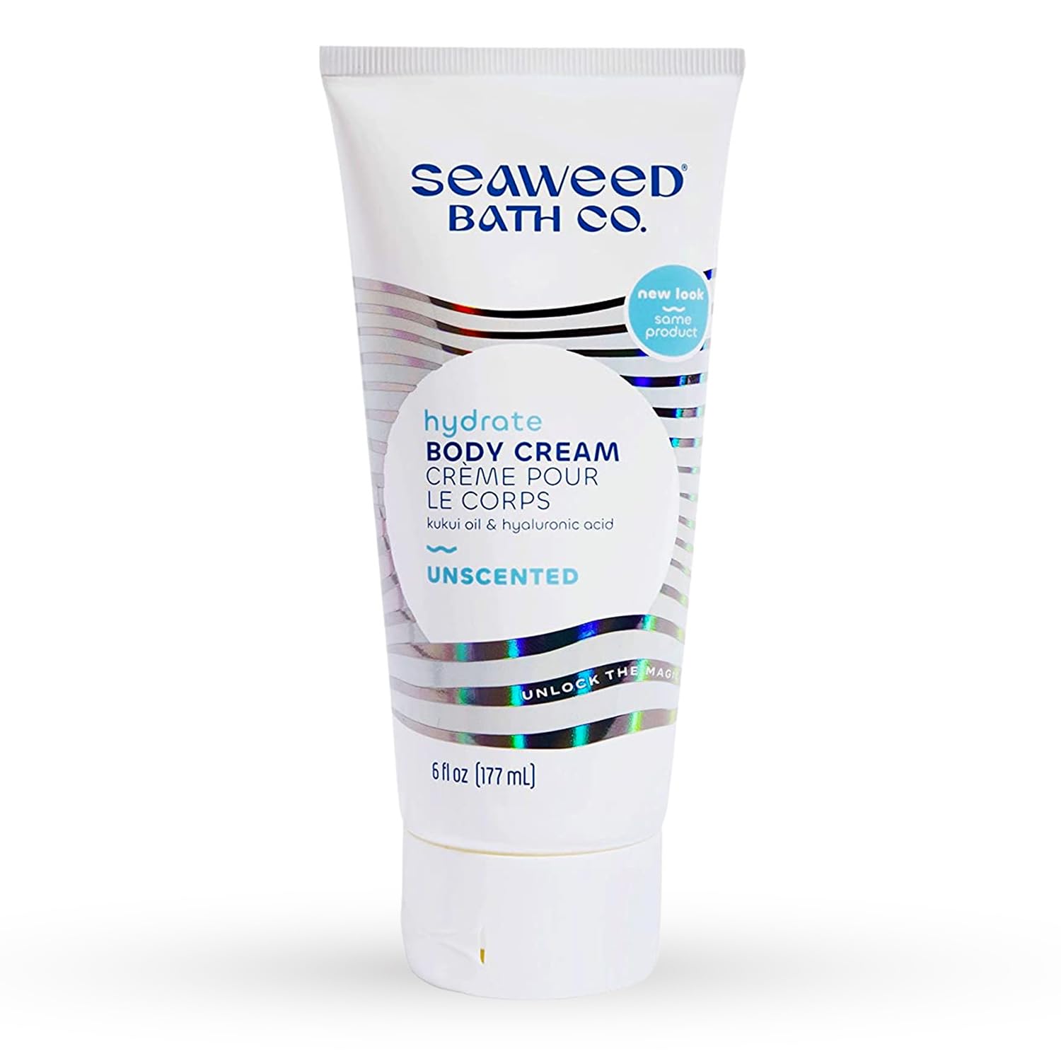 Seaweed Bath Co. Hydrate Body Cream, Unscented, 6 Ounce, Nourishing Hand & Body Lotion Moisturizer For Dry Skin, With Sustainabl