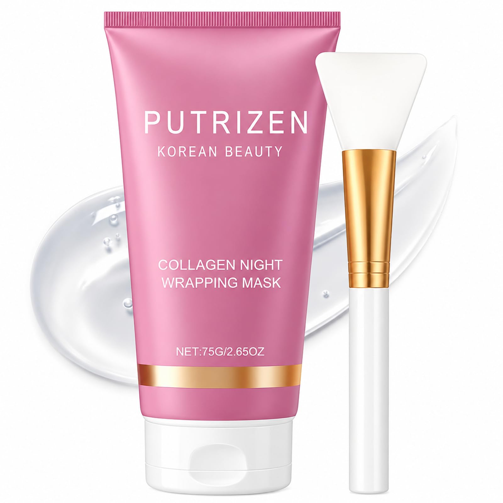 PUTRIZEN Korean Collagen Wrapping PeelOff Mask: 1520 Min Glow & Hydration