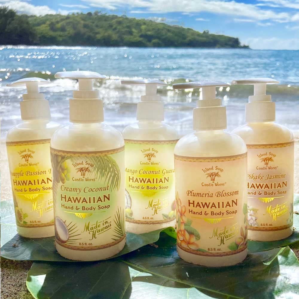 Island Soap & Candle Works Botanical Liquid Hand Soap - Vegan Hand Soap For Men And Women - Luxury Skincare For Bathroom - Hawai