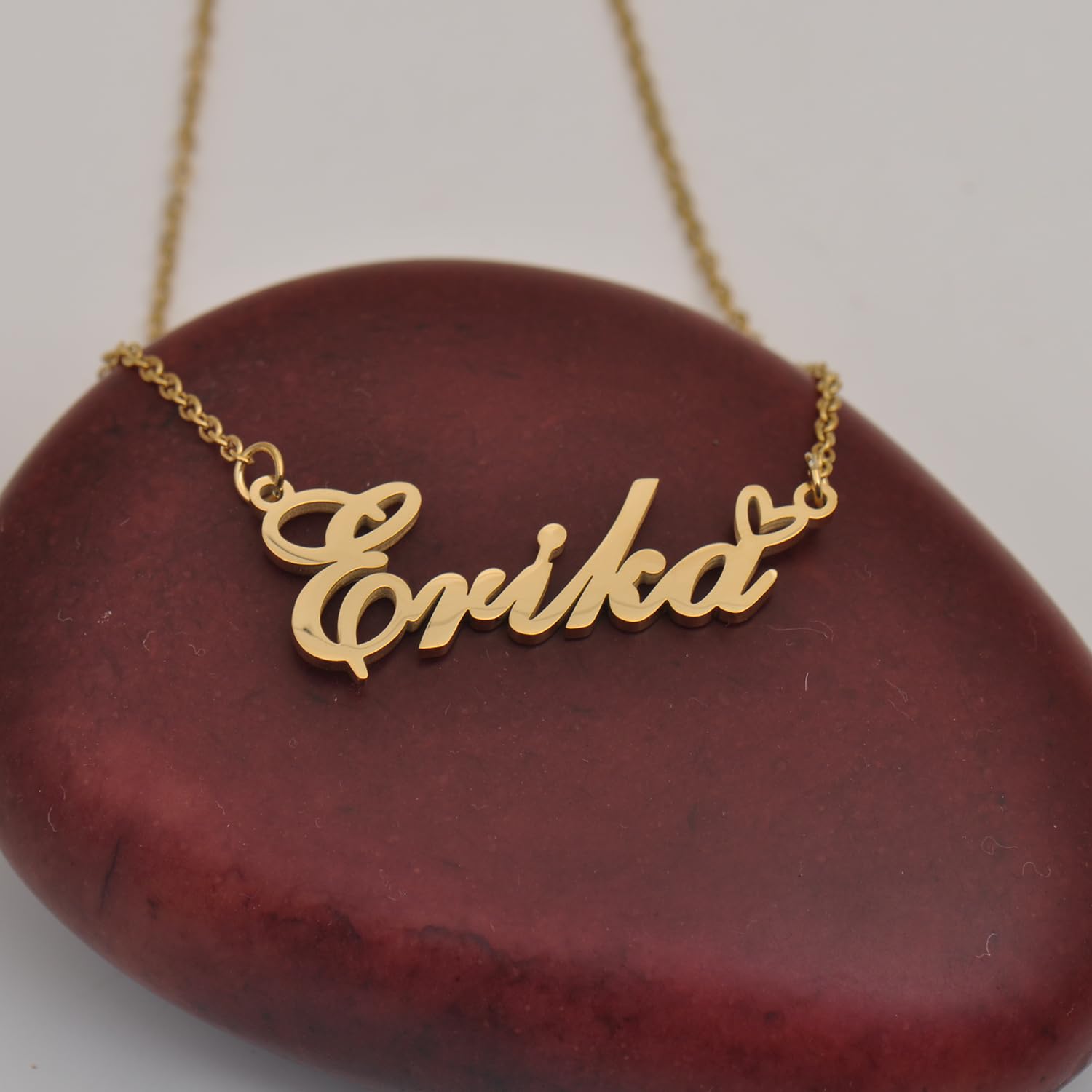 HUAN XUN 18k Gold Plate Nameplate Custom Name Necklace Mariah Customized Charm Unique Bridesmaid Gifts