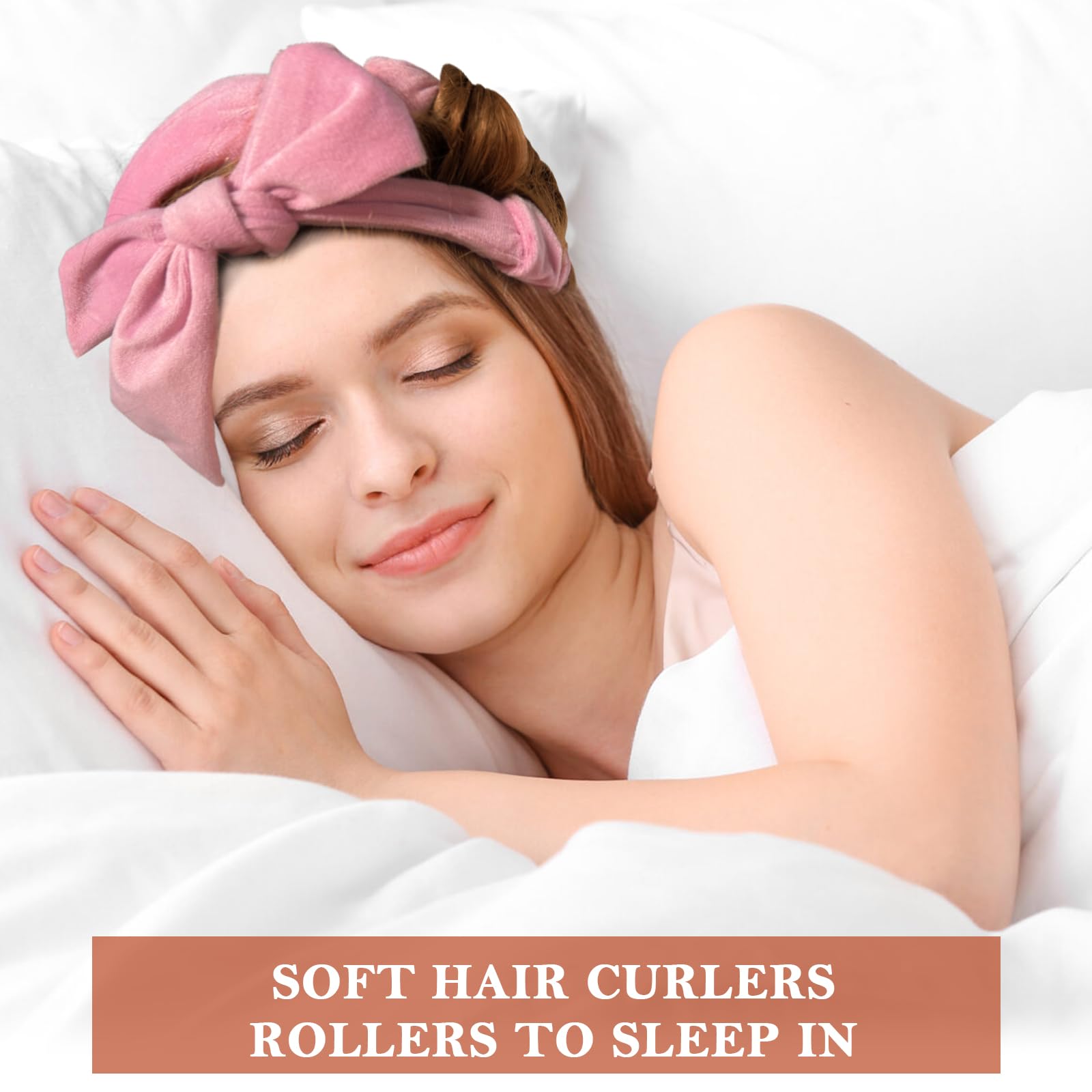 Weiwei Heatless Overnight Curling Headband, 70'' Soft Hair Rollers To Sleep In, Long Wave Hair Wrap For Women, 9Pcs Curling Rod