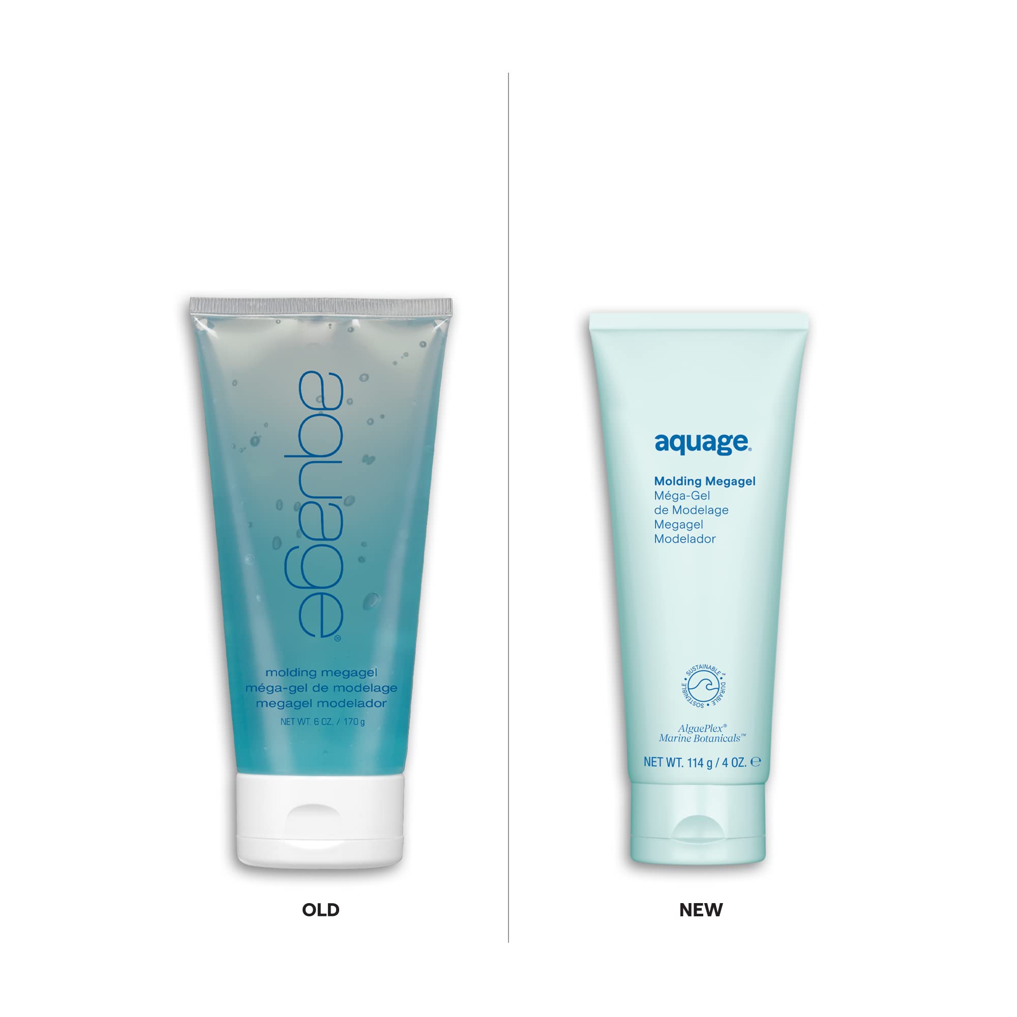 AQUAGE Molding Megagel - Professional Firm-Hold Styling Gel for Wet Looks, Sculpted Blowouts & High-Gloss Finish - Lightweight,
