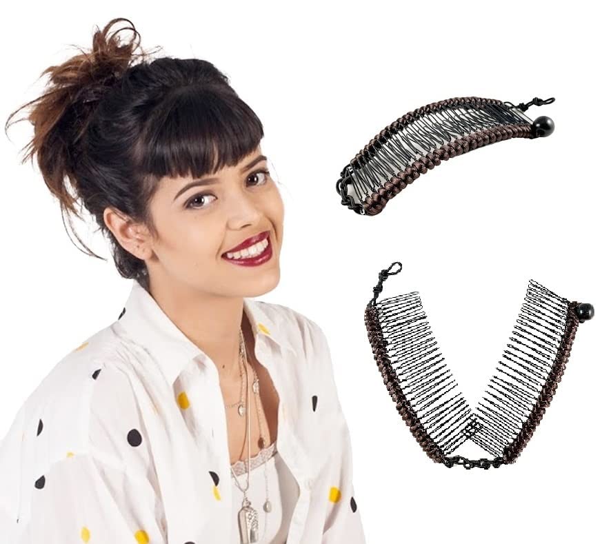 Hairzing Clip | Stretchy Banana Clips For Women - Snug & Comfortable Hair Holder For Thick, Thin And Curly Styles - All Day Hold