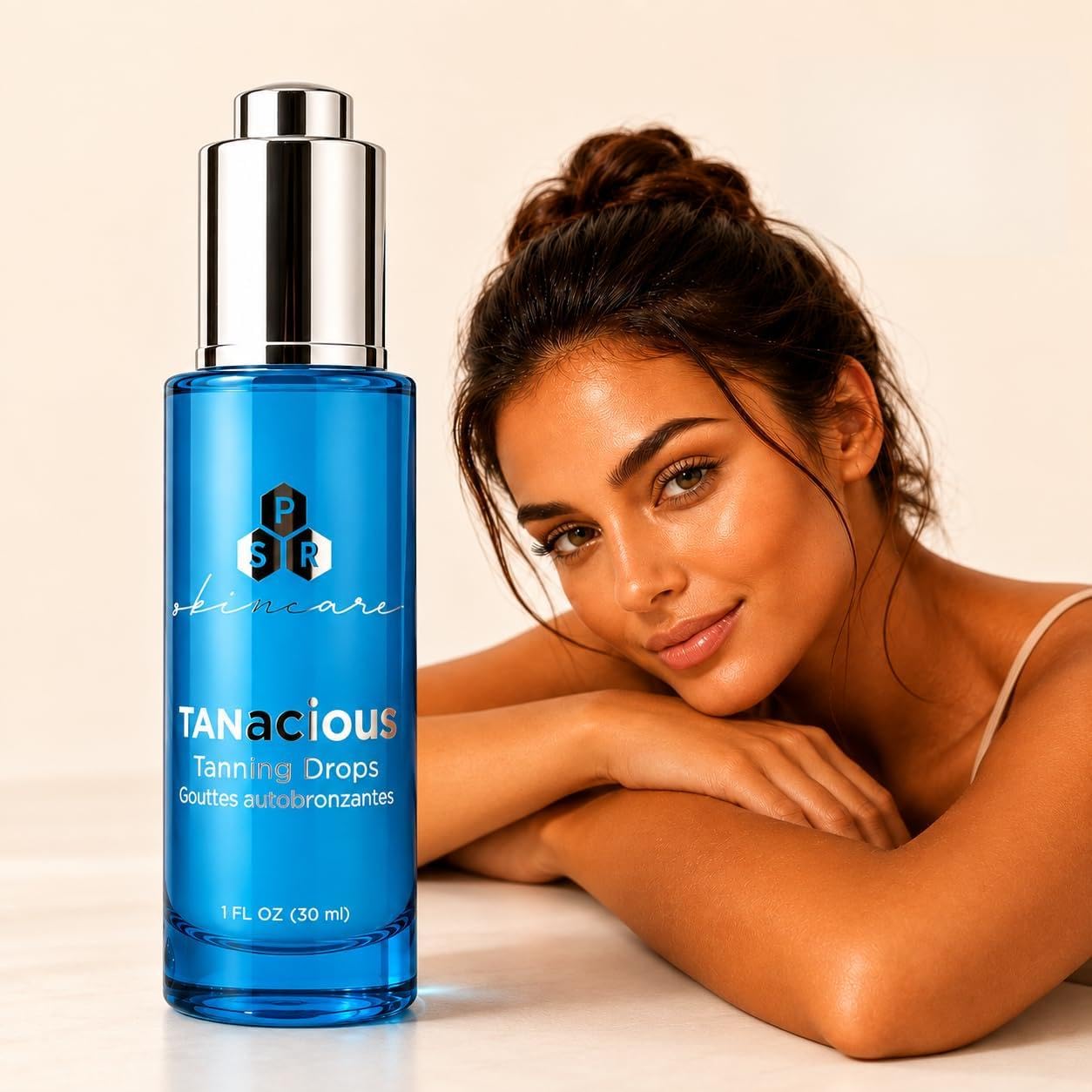 Tanning Drops for Face & Body, Self Tanner Drops to Mix with Moisturizer, DHA & Erythrulose Sunless Tanner with Hyaluronic Acid,
