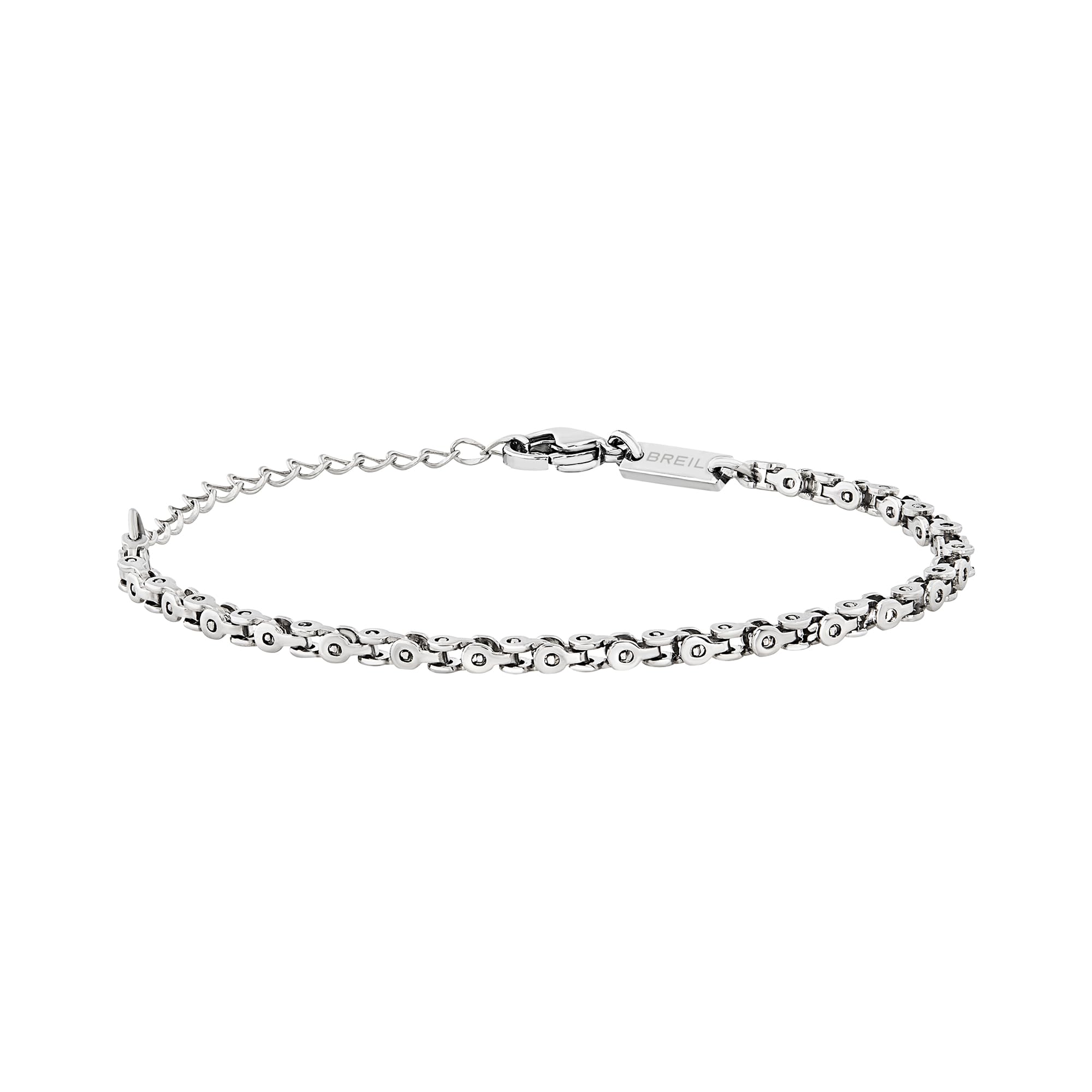 Breil Jewel Collection Gear Mens Bracelets in Silver and Stainless Steel Colour Silver Measure Unique - TJ3533, 22, Alloy Steel