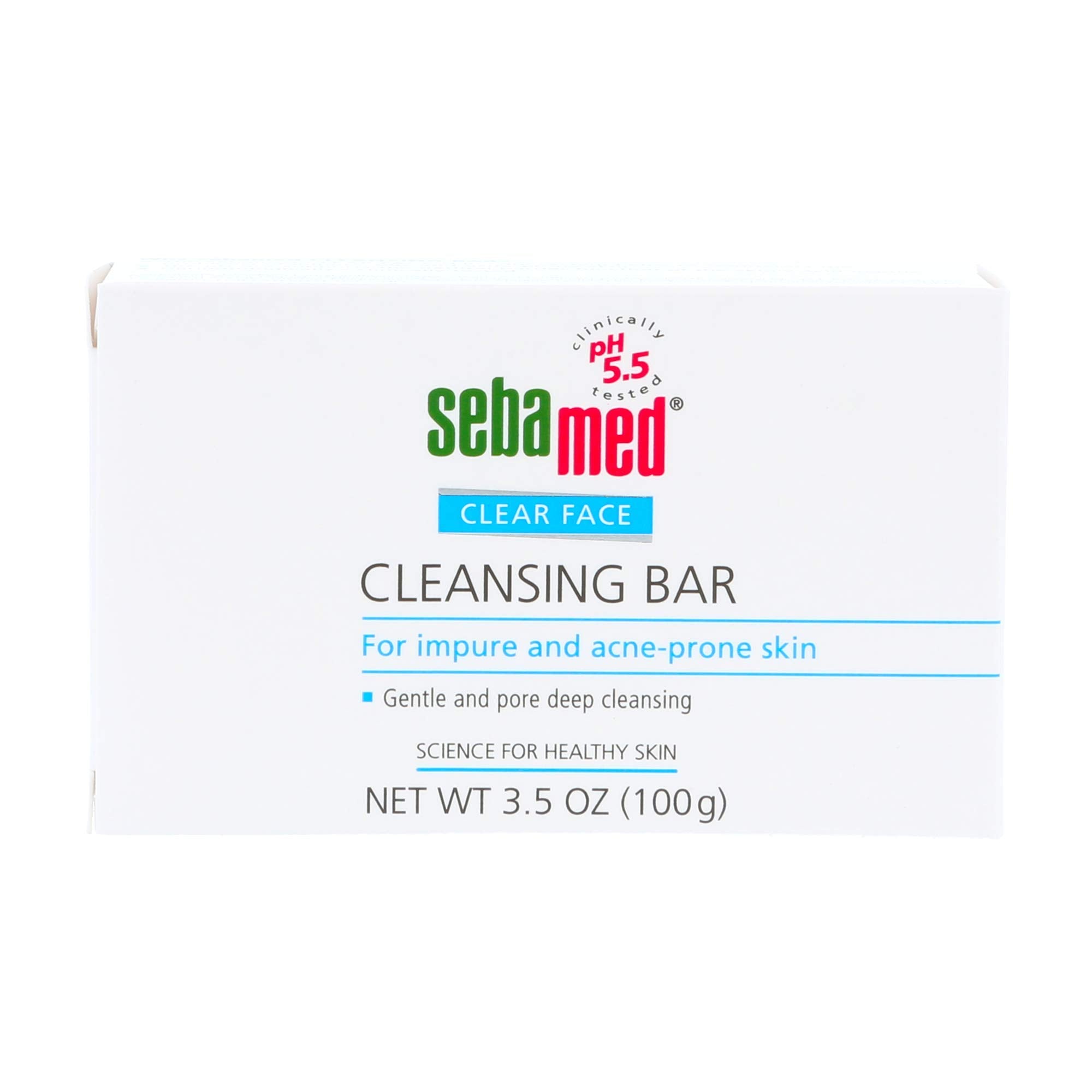 Sebamed Clear Face Teenage Cleansing Bar 100G - Effectively Reduces Pimples And Blackheads - For Impure And Acne Prone Skin - Pa