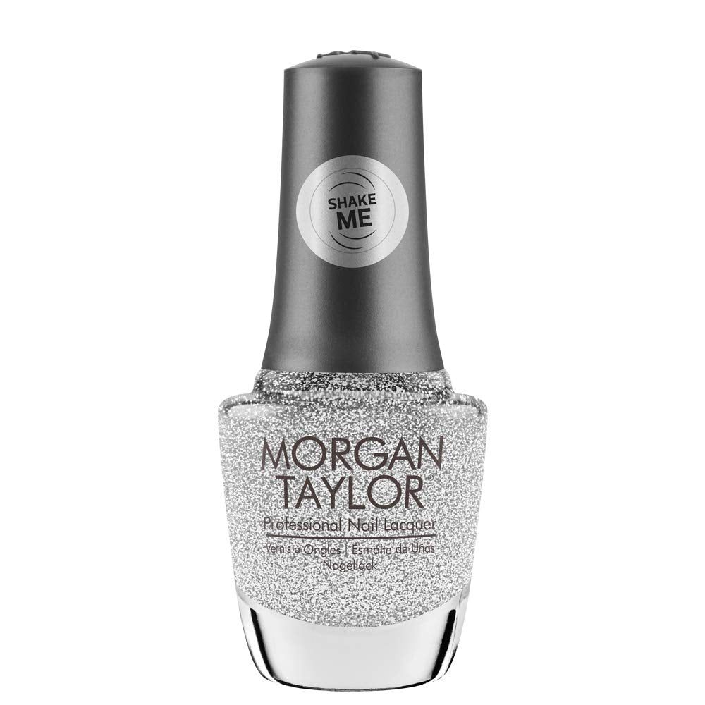 Morgan Taylor Nail Lacquer Shake Up The Magic! Collection (The Shake Up) Silver Sparkle Professional, Vibrant, Chip-Resistant, F