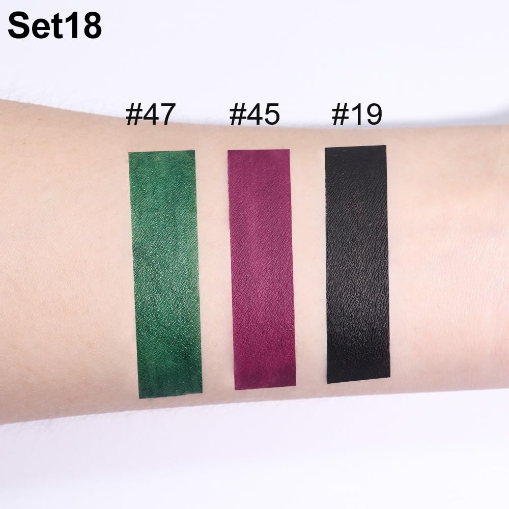 Amy'S Diary Purple Green Black Matte Plum Liquid Lipstick 3Pcs Sets,24-Hour Lipstick Long Lasting Permanent L Magic Lipstick Wat