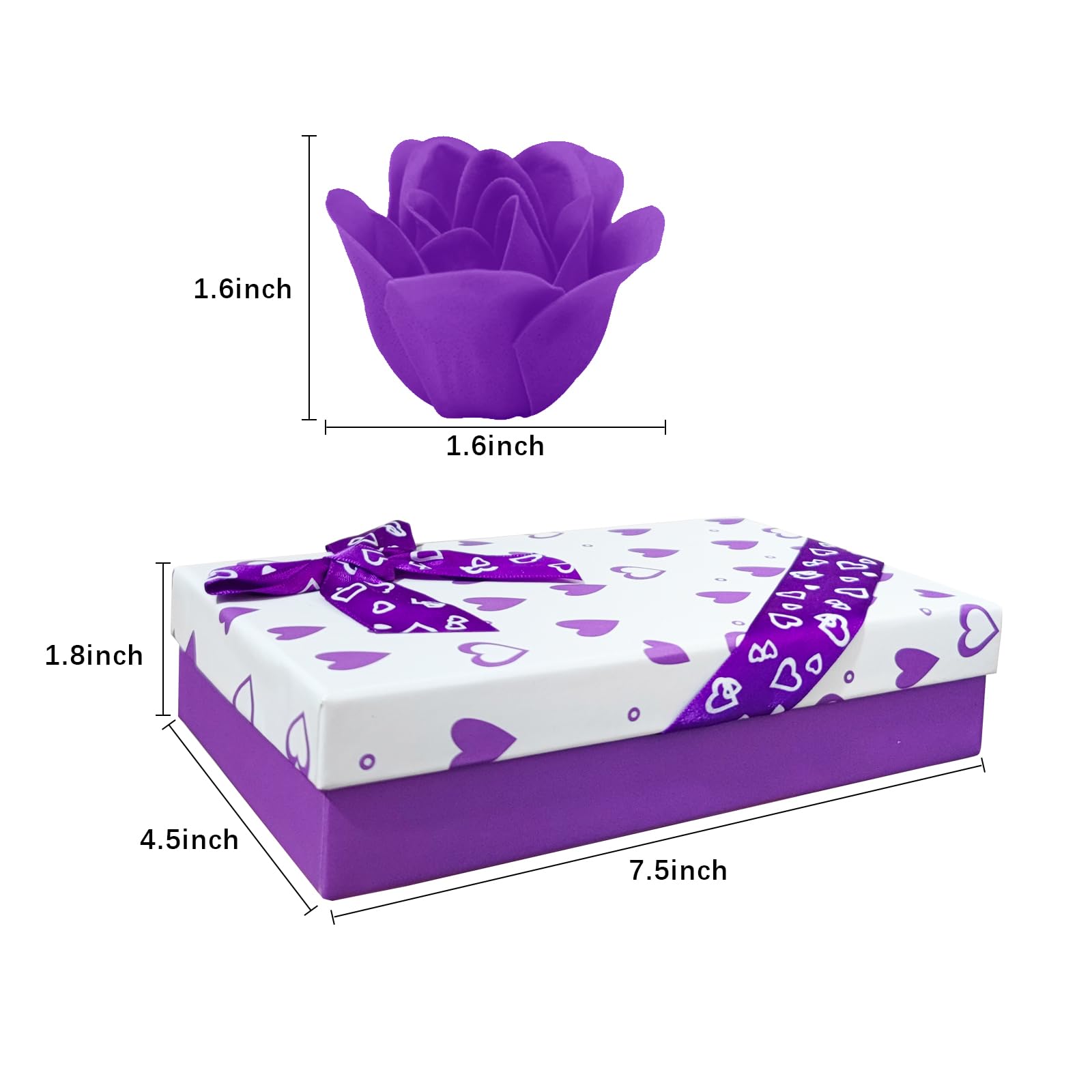 Rotumaty 15 PCS Floral Scented Bath Soap Rose Flower Petals, Plant Essential Oil Rose Soap Set, Best Gifts for Her Women Girls M