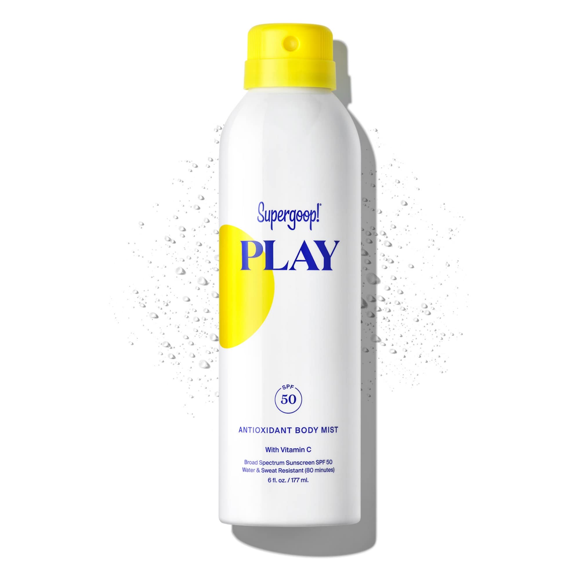 Supergoop! Play Antioxidant Body Mist W/ Vitamin C, 6 Fl Oz - Spf 50 Pa++++ Broad Spectrum Sunscreen - Body Spray For Sensitive