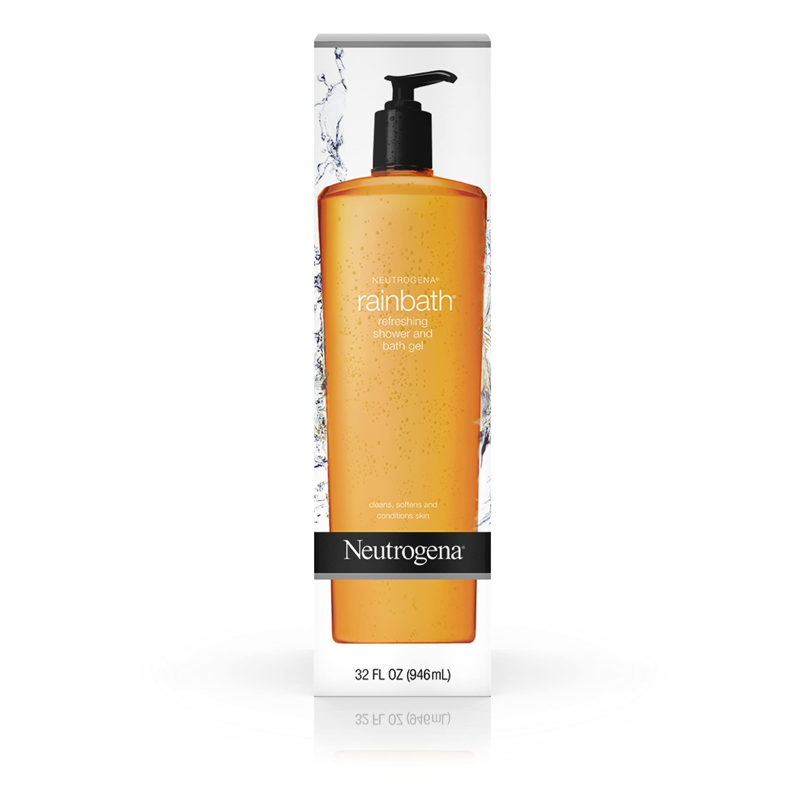 Neutrogena Rainbath Refreshing And Cleansing Shower And Bath Gel, Moisturizing Daily Body Wash Cleanser And Shaving Gel With Cle