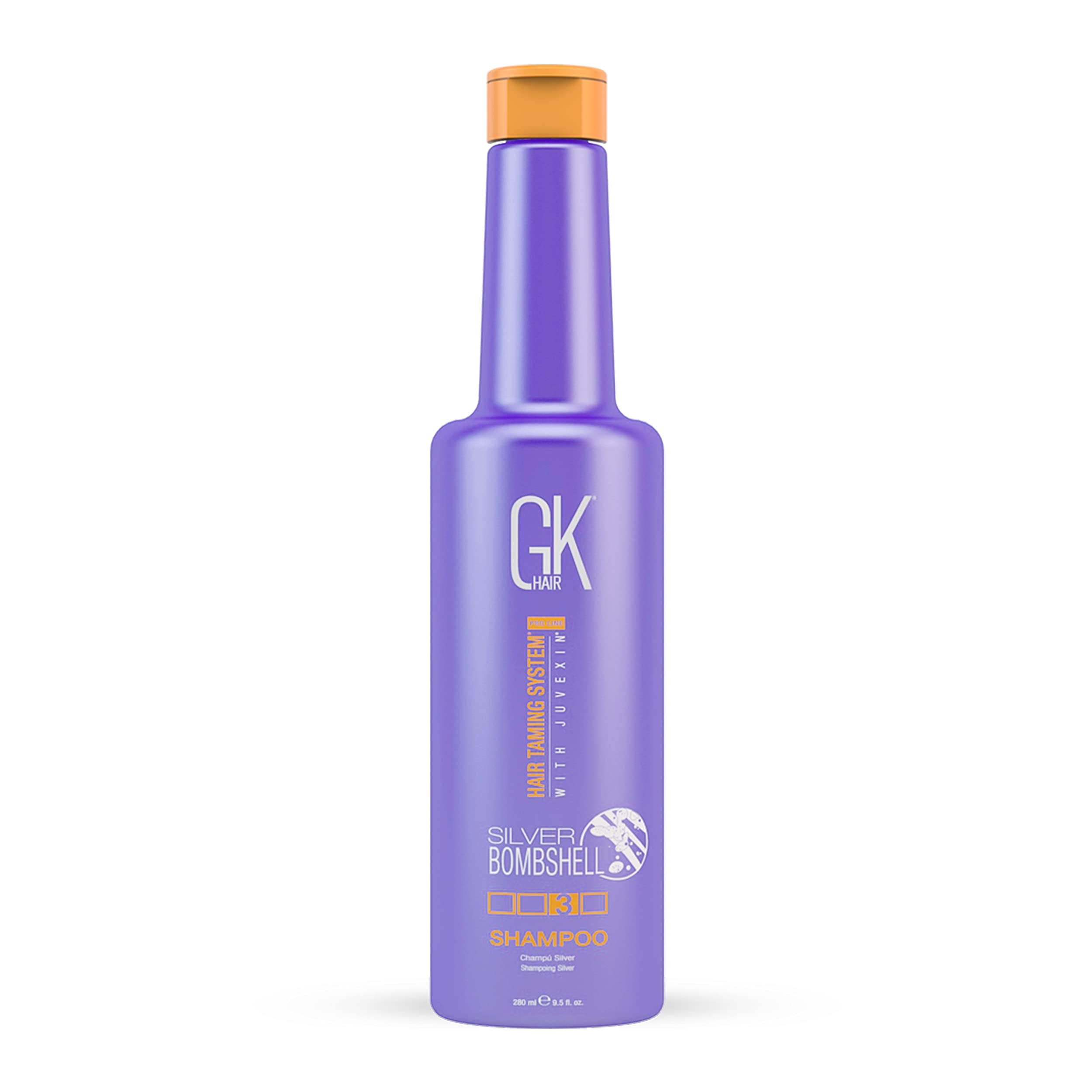 Gk Hair Global Keratin Silver Bombshell Purple Shampoo (9.5 Fl Oz/280Ml) For Blonde, Platinum, Ash, Silver & Gray Hair Moisturiz
