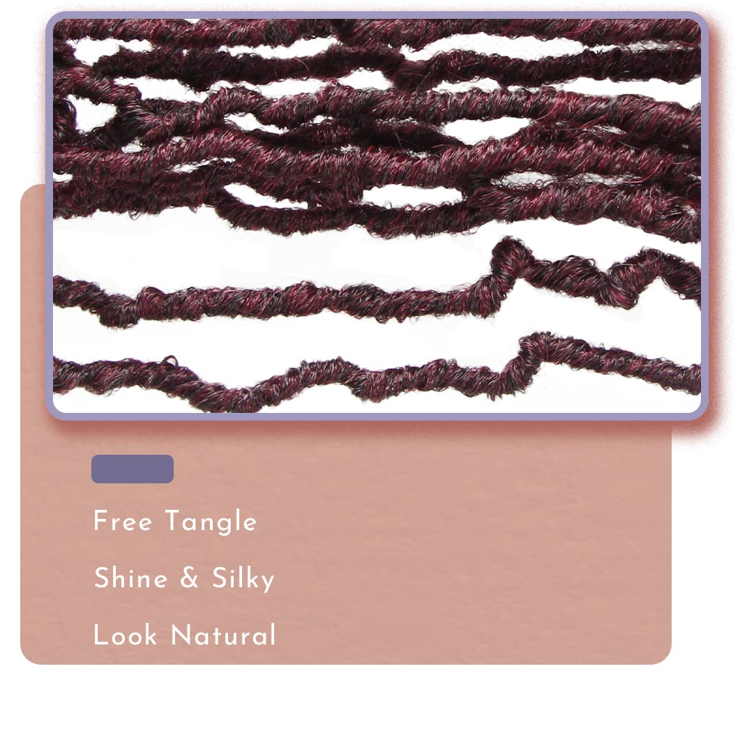 BOHOBABE 24 Inch New Faux Locs With Curly End 6 Packs Soft Locs Crochet Hair 72 Strands Long Natural Crochet Braids (6Packs,T118