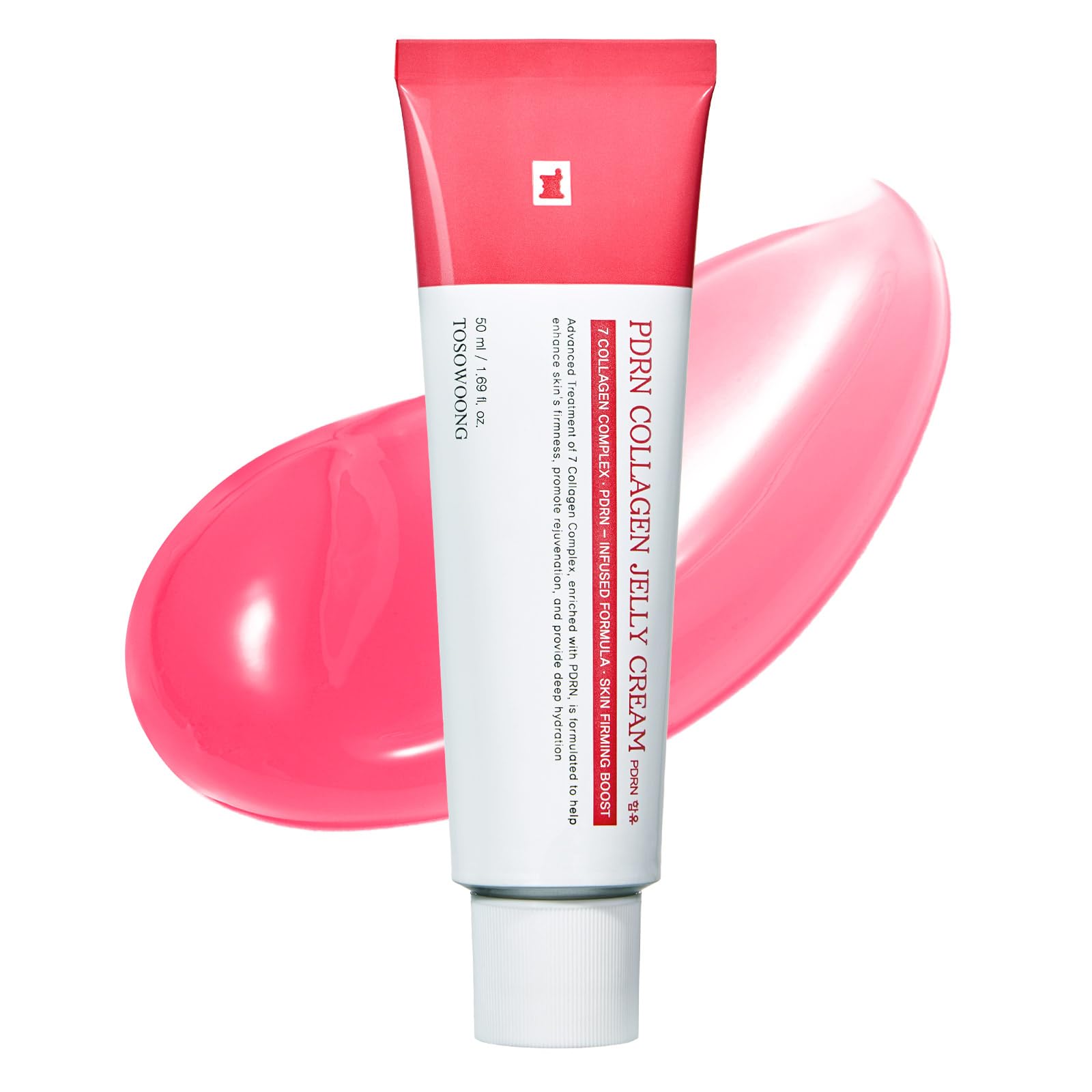 TOSOWOONG PDRN Collagen Jelly Cream, 5,000ppm Salmon DNA PDRN, Niacinamide, Hydrolyzed Collagen, Glow, Hydrating, Firming, Uneve