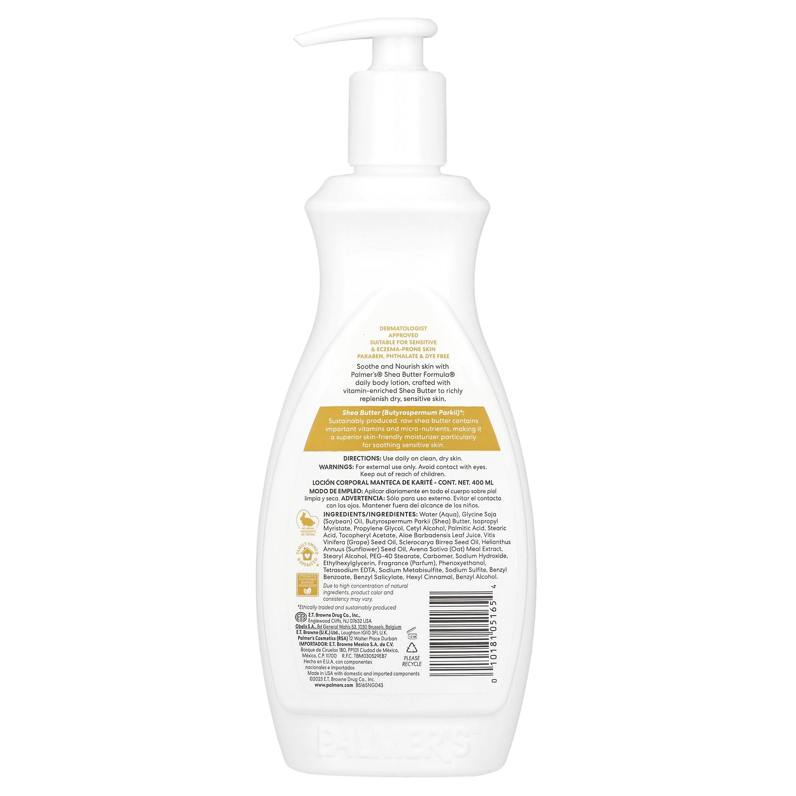 Palmer'S Shea Formula Raw Shea Body Lotion, Pump, 13.5 Fl Oz (Pack Of 2) - Packaging May Vary