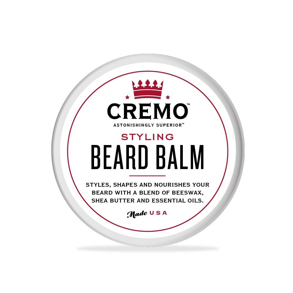 Cremo Styling Beard Balm, Wild Mint Beard Balm, Nourishes, Shapes and Styles Longer, Fuller Beards, 2 Ounces (Packaging May Vary