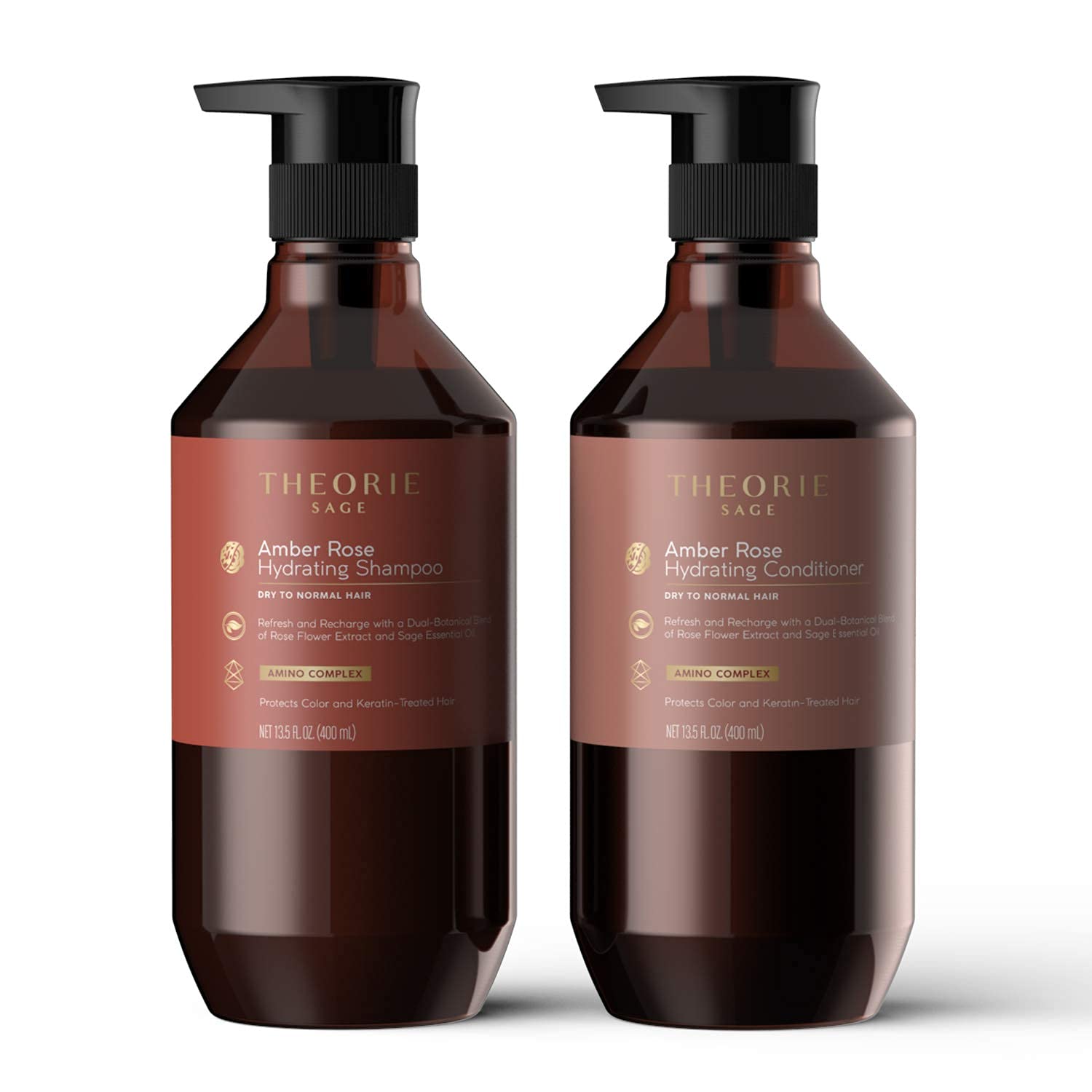 Theorie Amber Rose Hydrating Conditioner- Refresh & Hydrate, Irresistible Scent Of Rose, Jasmine & Amber, Suited For All Hair Ty