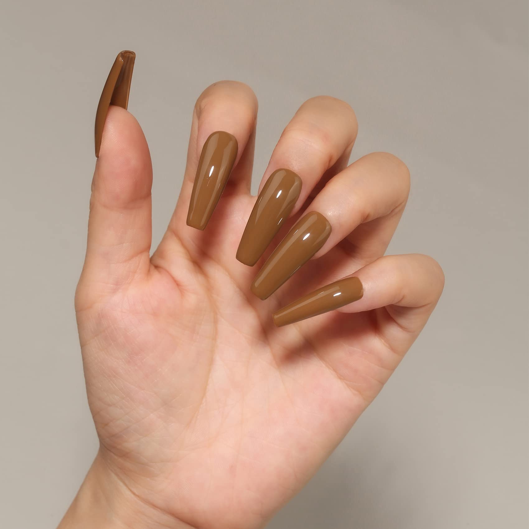Maychao 15Ml Gel Nail Polish 1Pc Coffee Brown Gel Polish Soak Off Uv Led Nail Polish Nail Art Starter Manicure Salon Diy At Home