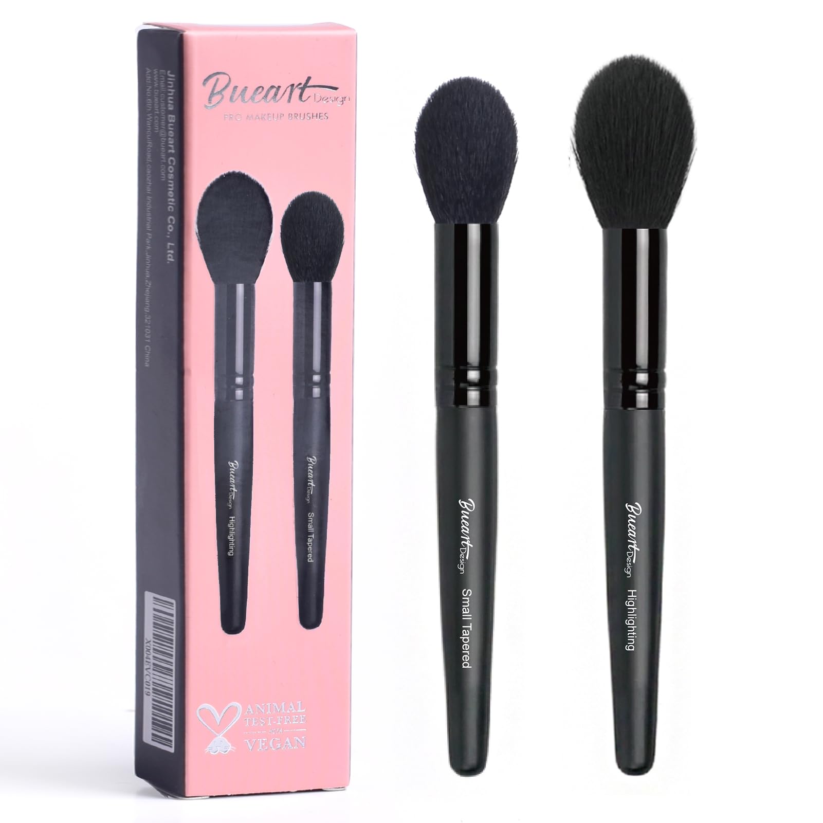 Bueart Design Large Highlighter powder makeup Brush with Small Tapered highlighting blush brush Ideal For Precision Blending hig