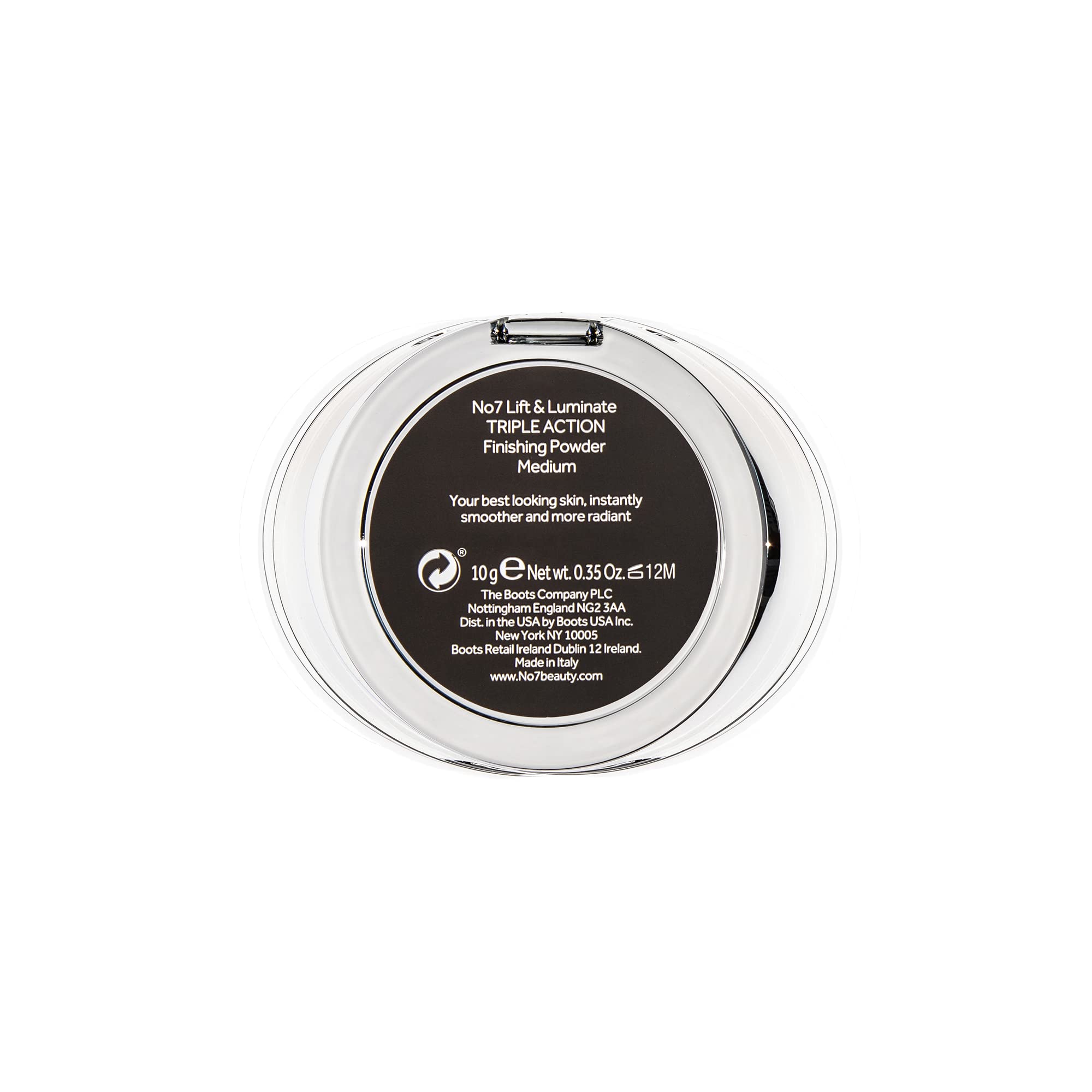 No7 Lift & Luminate Triple Action Powder - Medium - Pressed Makeup Setting Powder For Face - Compact Setting Powder Reduces The