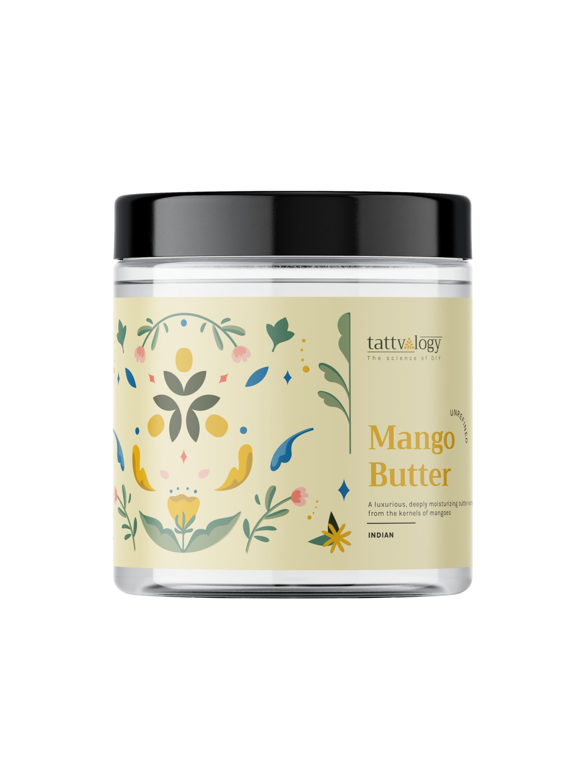 Tattvalogy Mango Butter | 100% Raw, Unprocessed And Unrefined Body Butter | Lotion For Dry Skin | Lip Balm | Lip Cream | For Moi