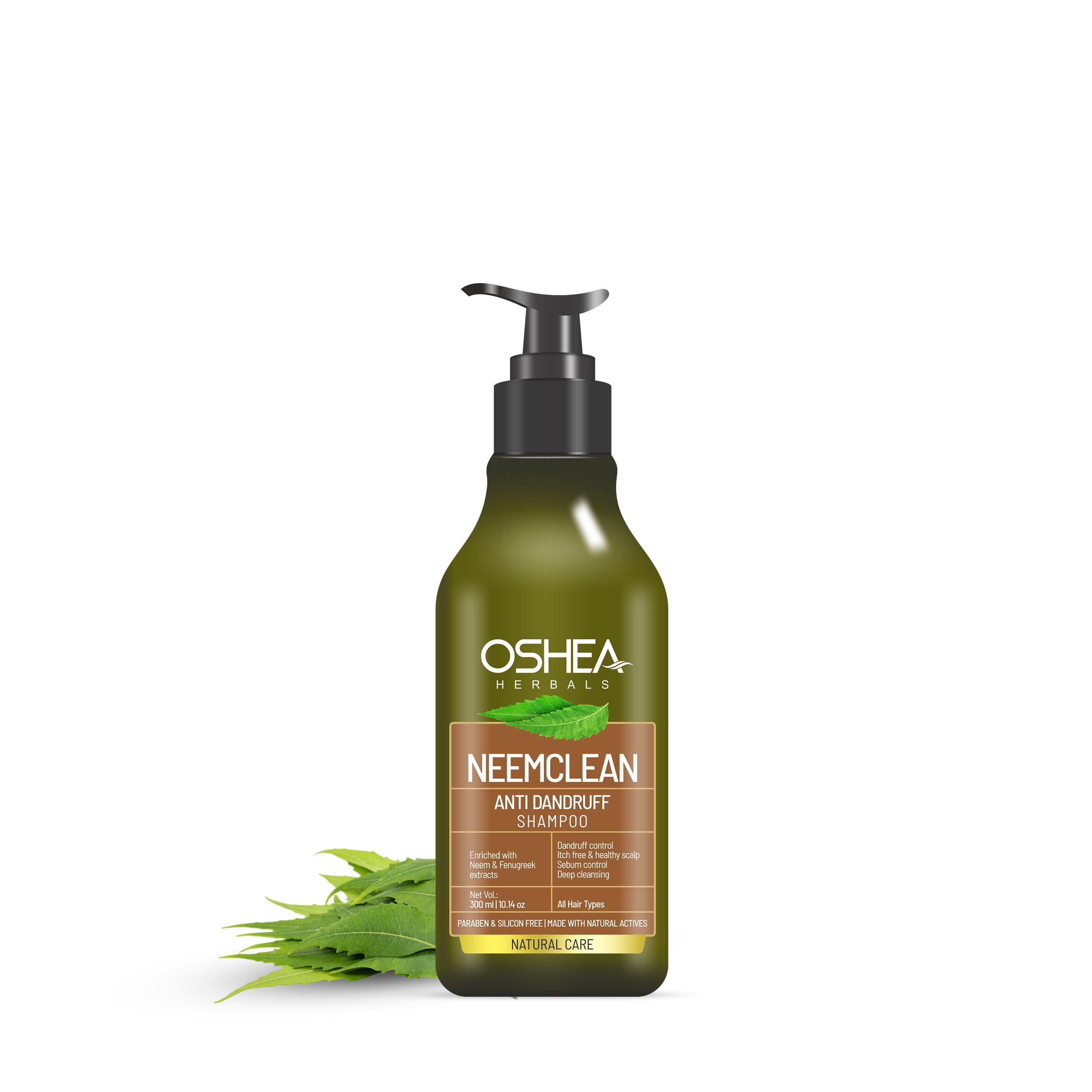 Oshea Herbals Neemclean Anti Dandruff Shampoo For Men & Women | Controls Dandruff, Deep Cleansing With Healthy & Itch Free Scalp