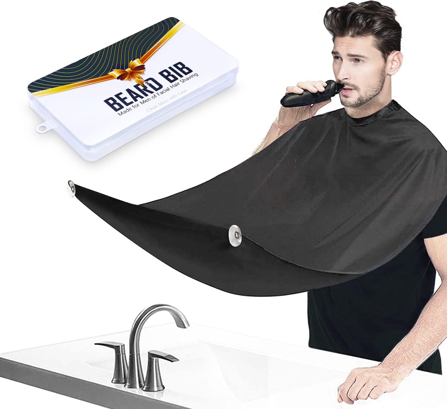 Beard Bib Beard Apron, Beard Hair Catcher For Men Shaving & Trimming Non-Stick Waterproof Beard Cape Grooming Cloth