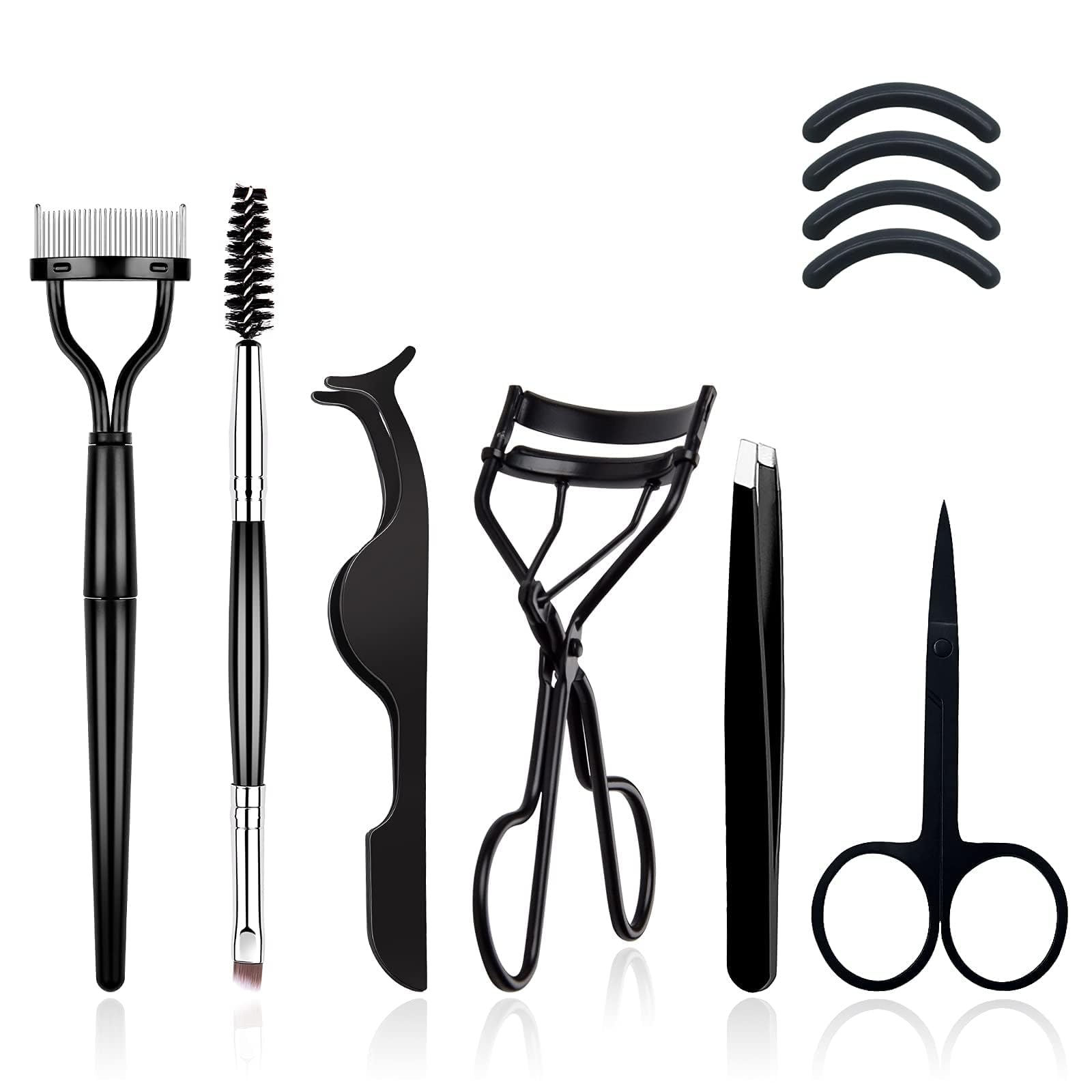 EBANKU 7pcs Eyelash Comb Brush Tools Eyebrow Brush Comb Eyelash Separator Tool Professional Eye Brow Spoolie Brushes for Makeup 