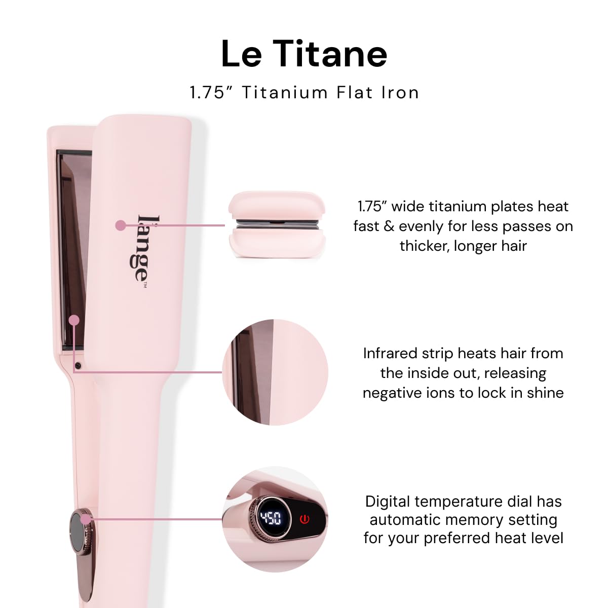L'Ange Hair Le Titane 1.75    Titanium Flat Iron Hair Straightener And Curler 2 In 1 | Best Curling Flat Iron For All Hair Types