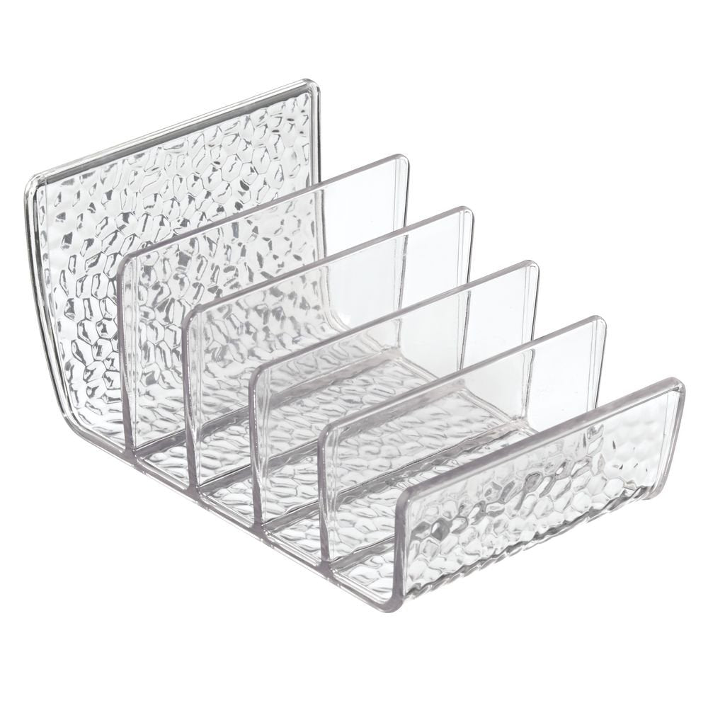 iDesign Rain Vertical Textured Plastic Palette Organizer for Storage of Cosmetics, Makeup, and Accessories on Vanity, Countertop
